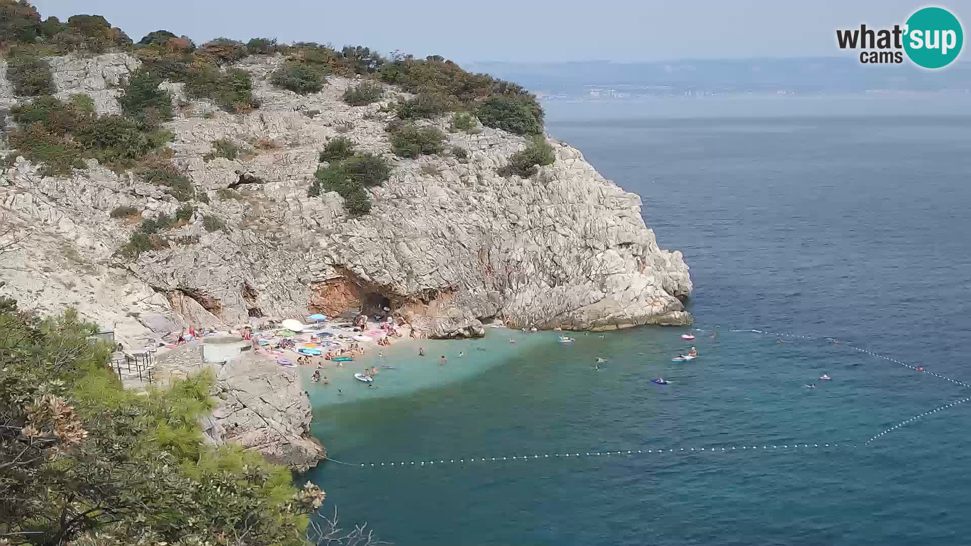 Webcam plage Brseč à Mošćenička Draga, Croatie