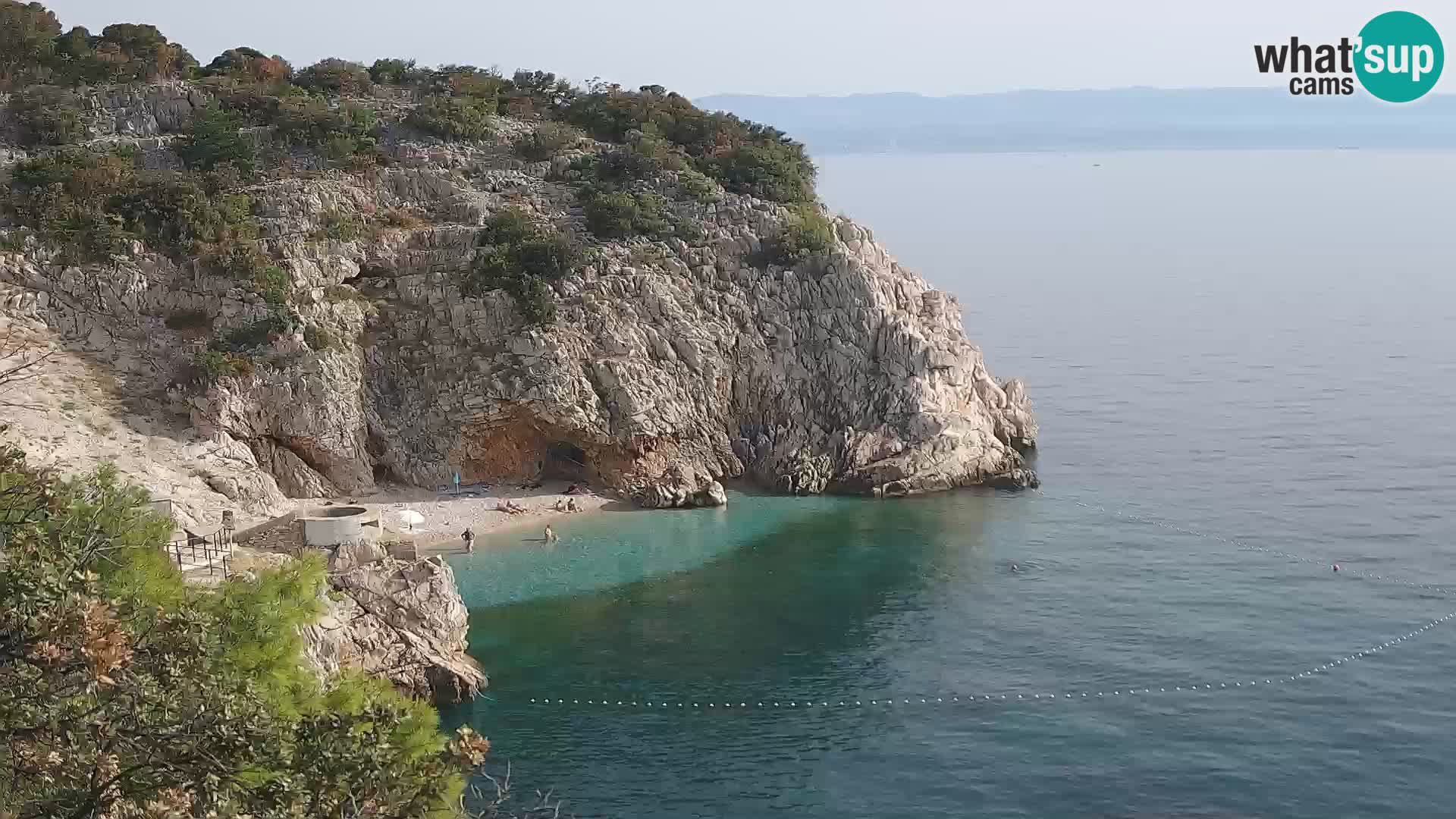 Spletna kamera Brseč plaža – Mošćenička Draga – Hrvaška