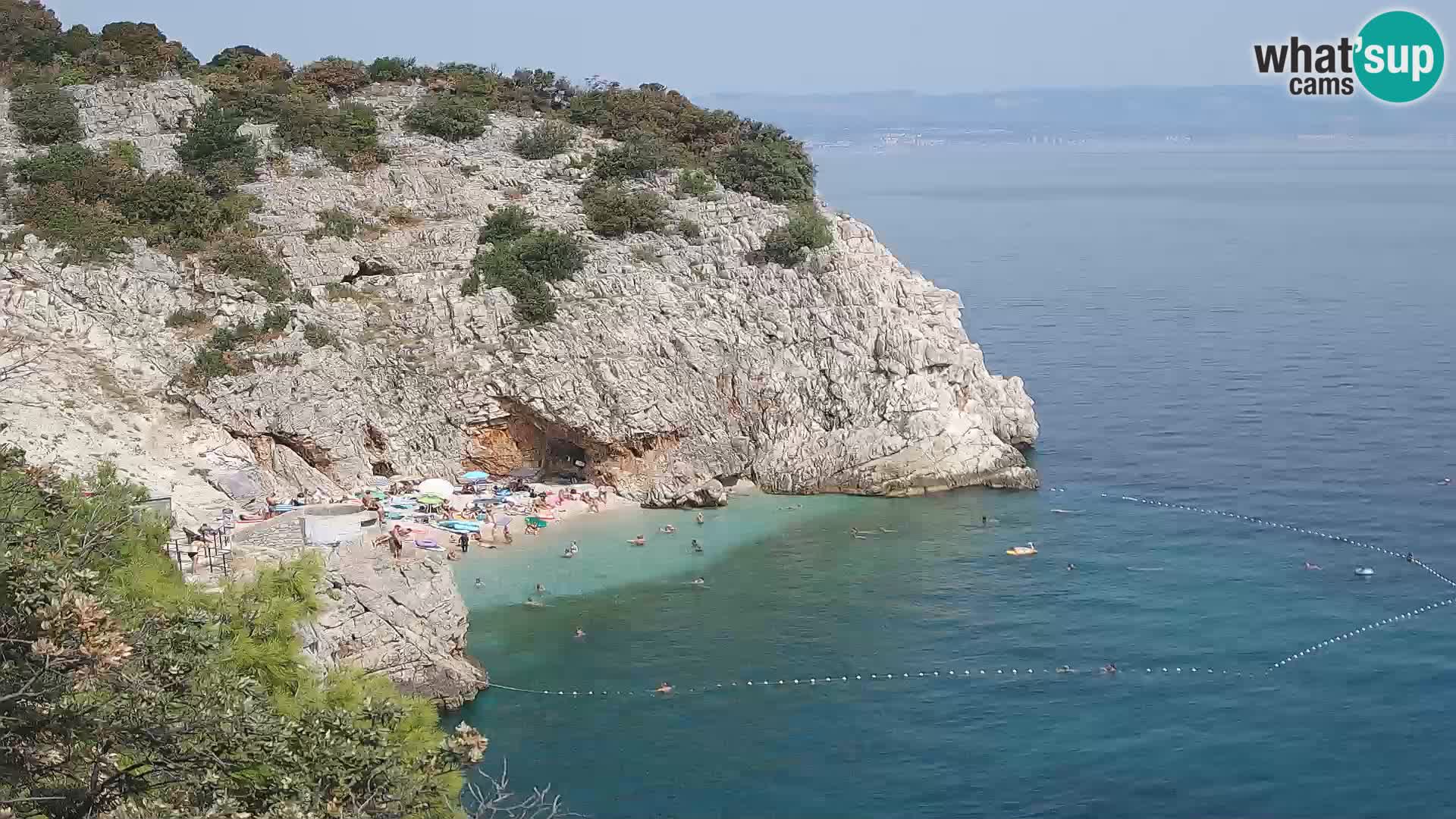 Webcam plage Brseč à Mošćenička Draga, Croatie