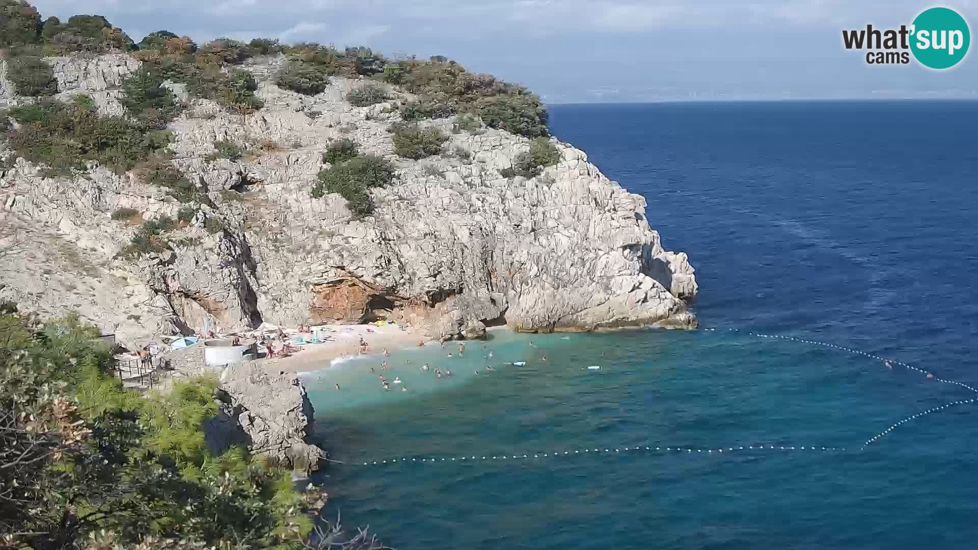 Cámara web de la playa de Brseč en Mošćenička Draga, Croacia
