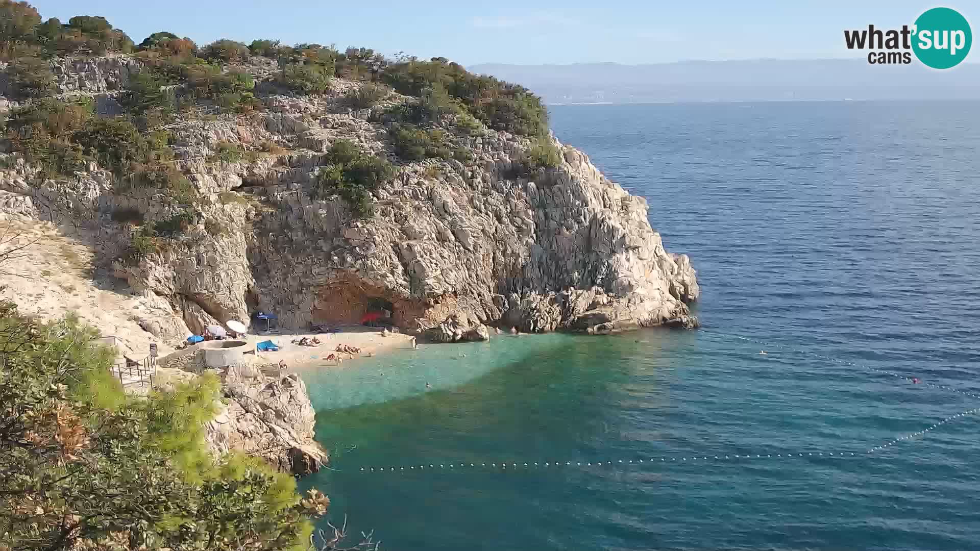 Cámara web de la playa de Brseč en Mošćenička Draga, Croacia