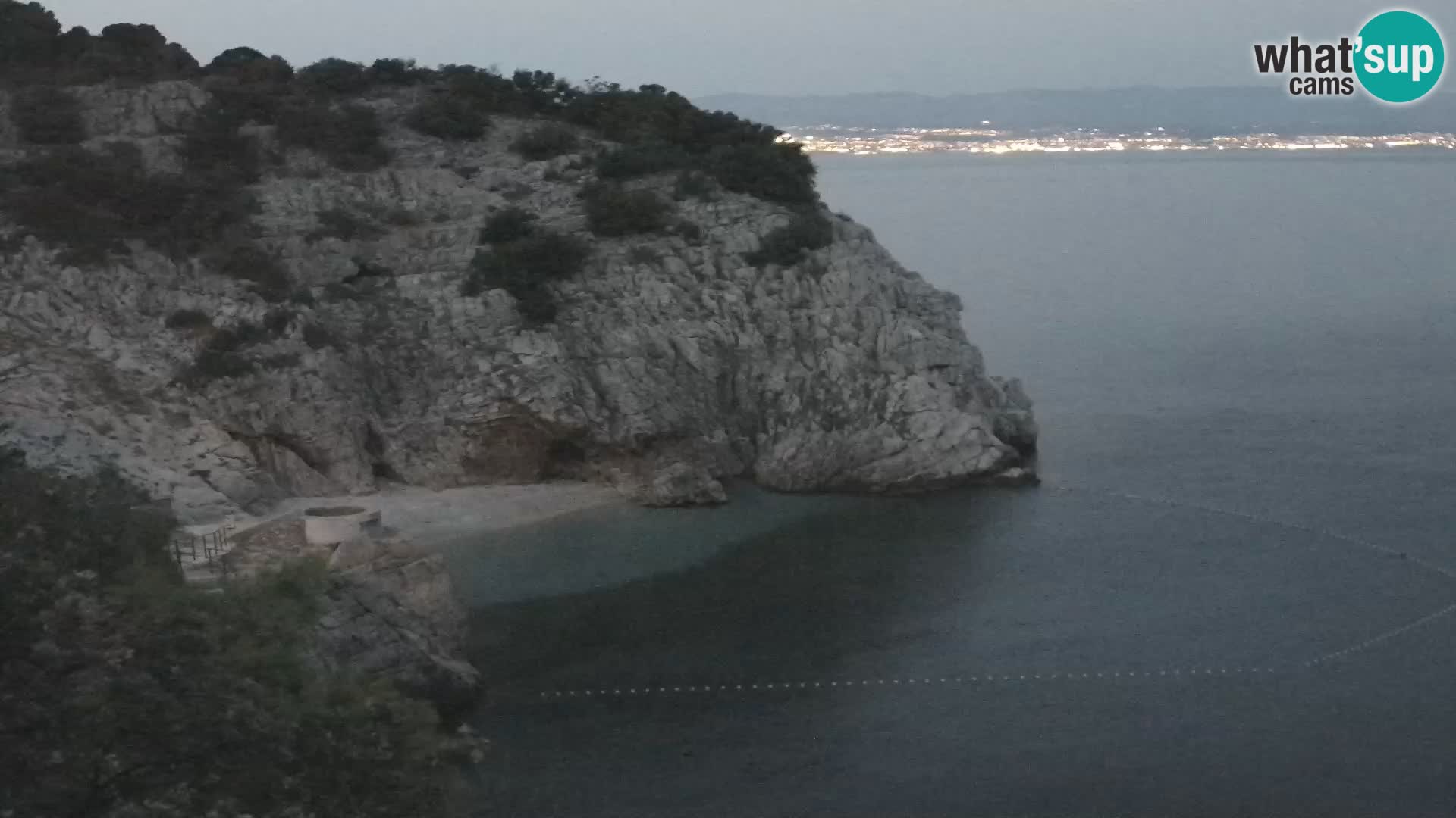 Webcam plage Brseč à Mošćenička Draga, Croatie