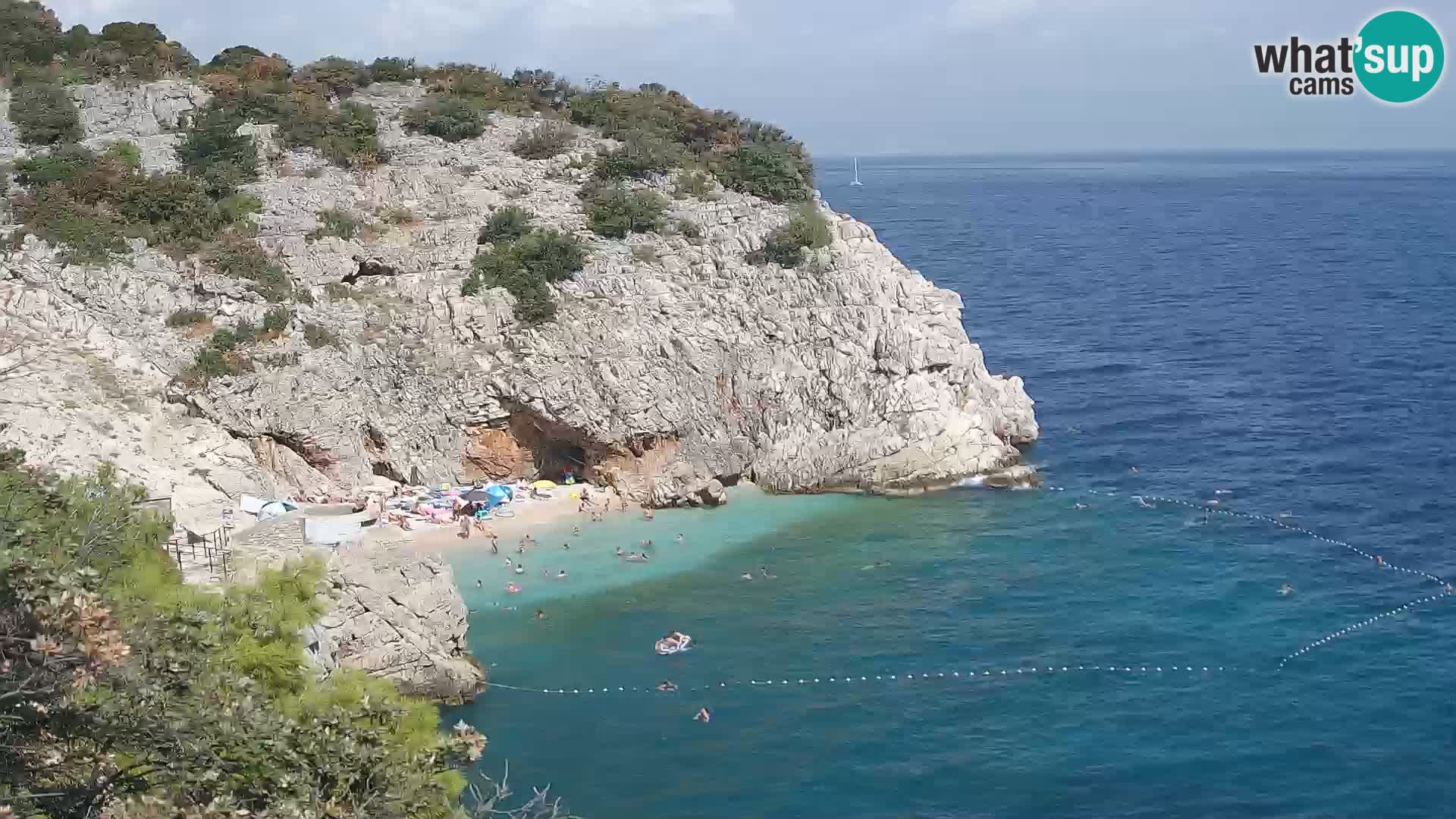 Webcam plage Brseč à Mošćenička Draga, Croatie