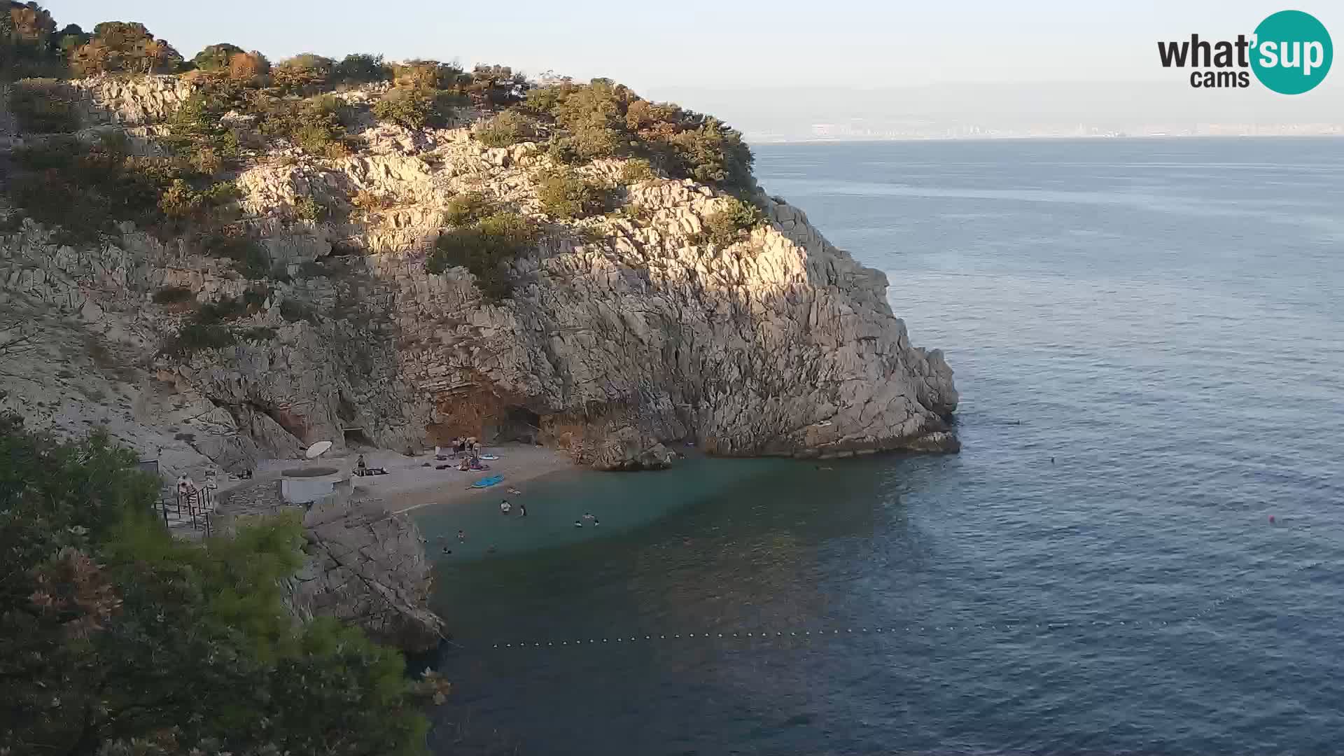 Webcam plage Brseč à Mošćenička Draga, Croatie