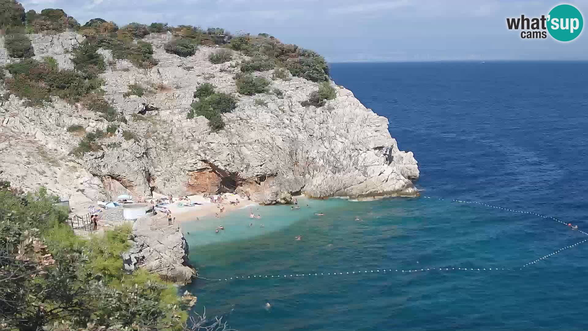 Cámara web de la playa de Brseč en Mošćenička Draga, Croacia