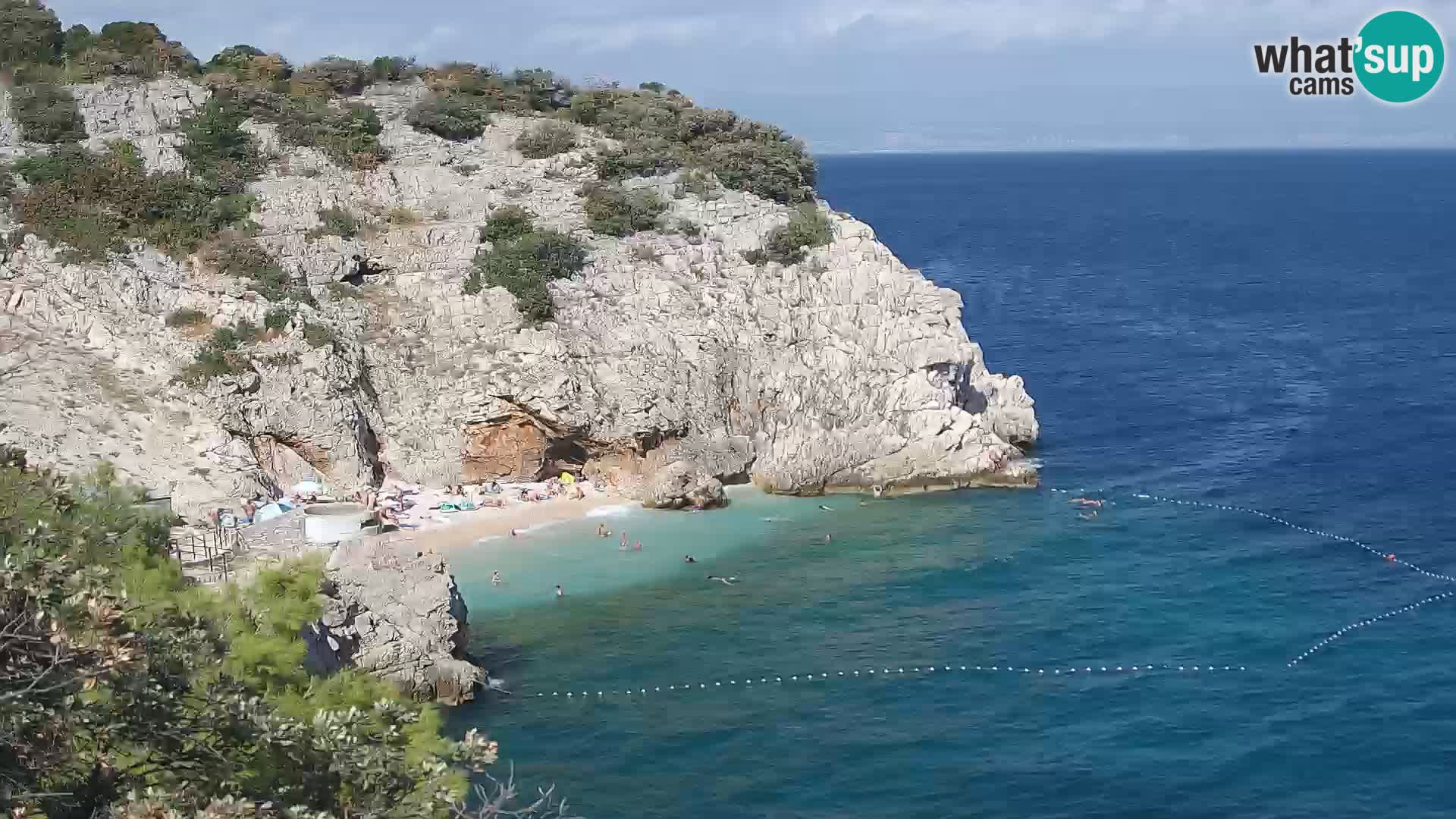 Webcam plage Brseč à Mošćenička Draga, Croatie
