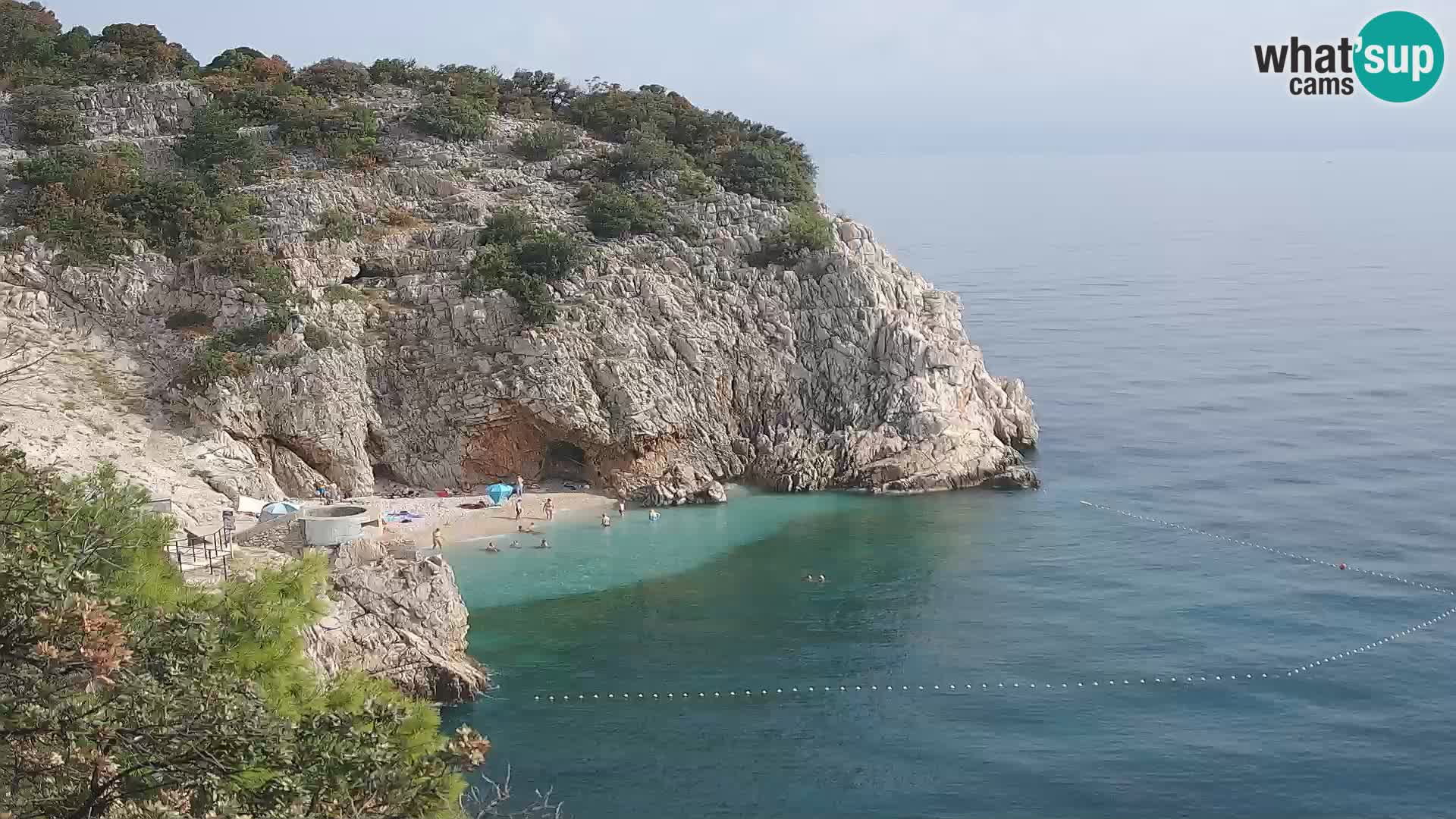 Webcam plage Brseč à Mošćenička Draga, Croatie