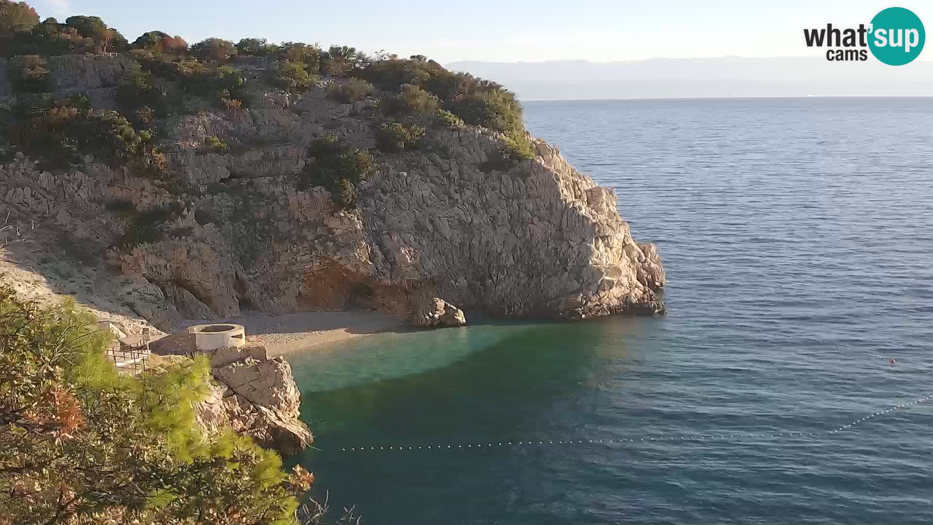 Webcam plage Brseč à Mošćenička Draga, Croatie