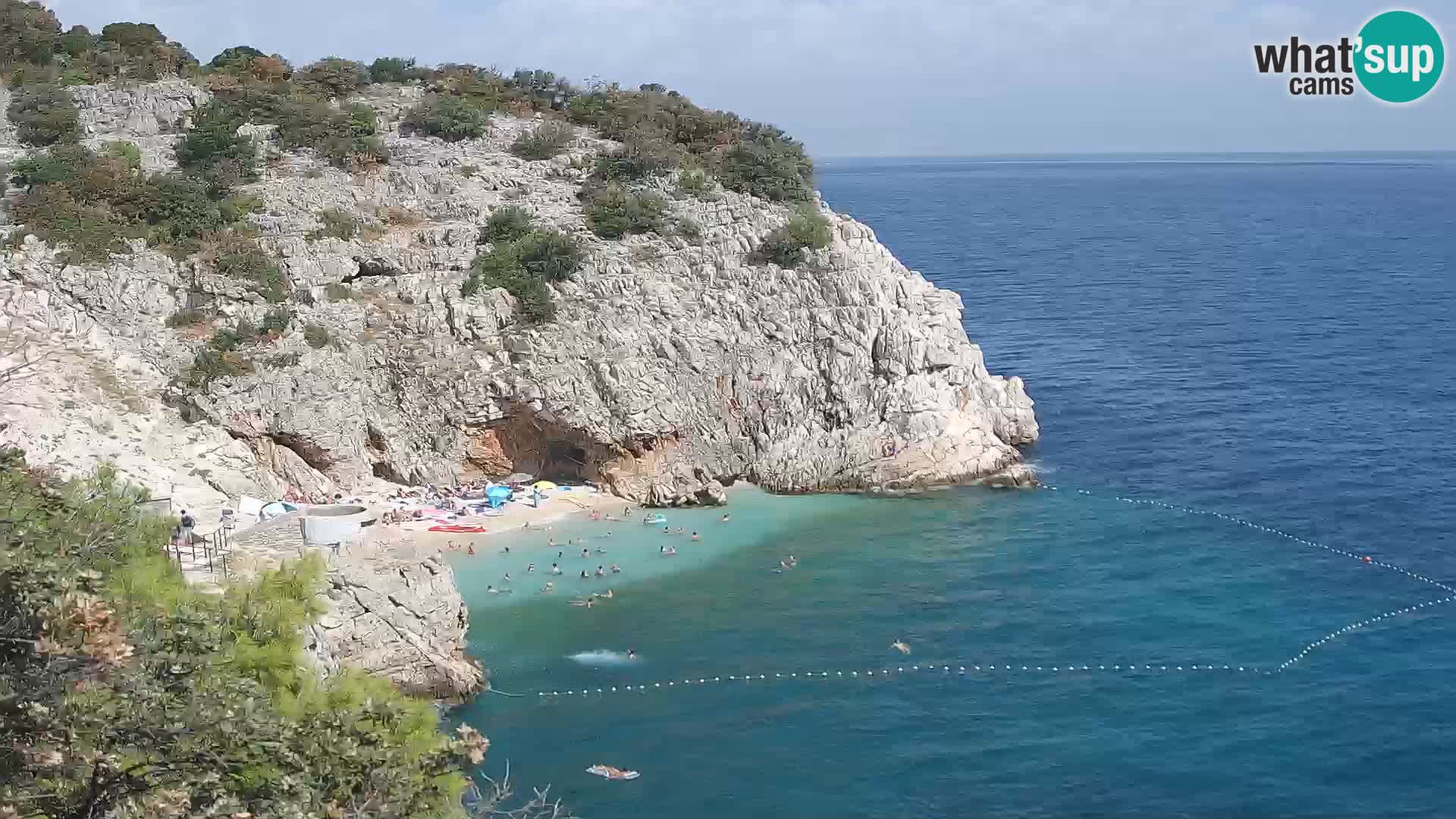 Cámara web de la playa de Brseč en Mošćenička Draga, Croacia