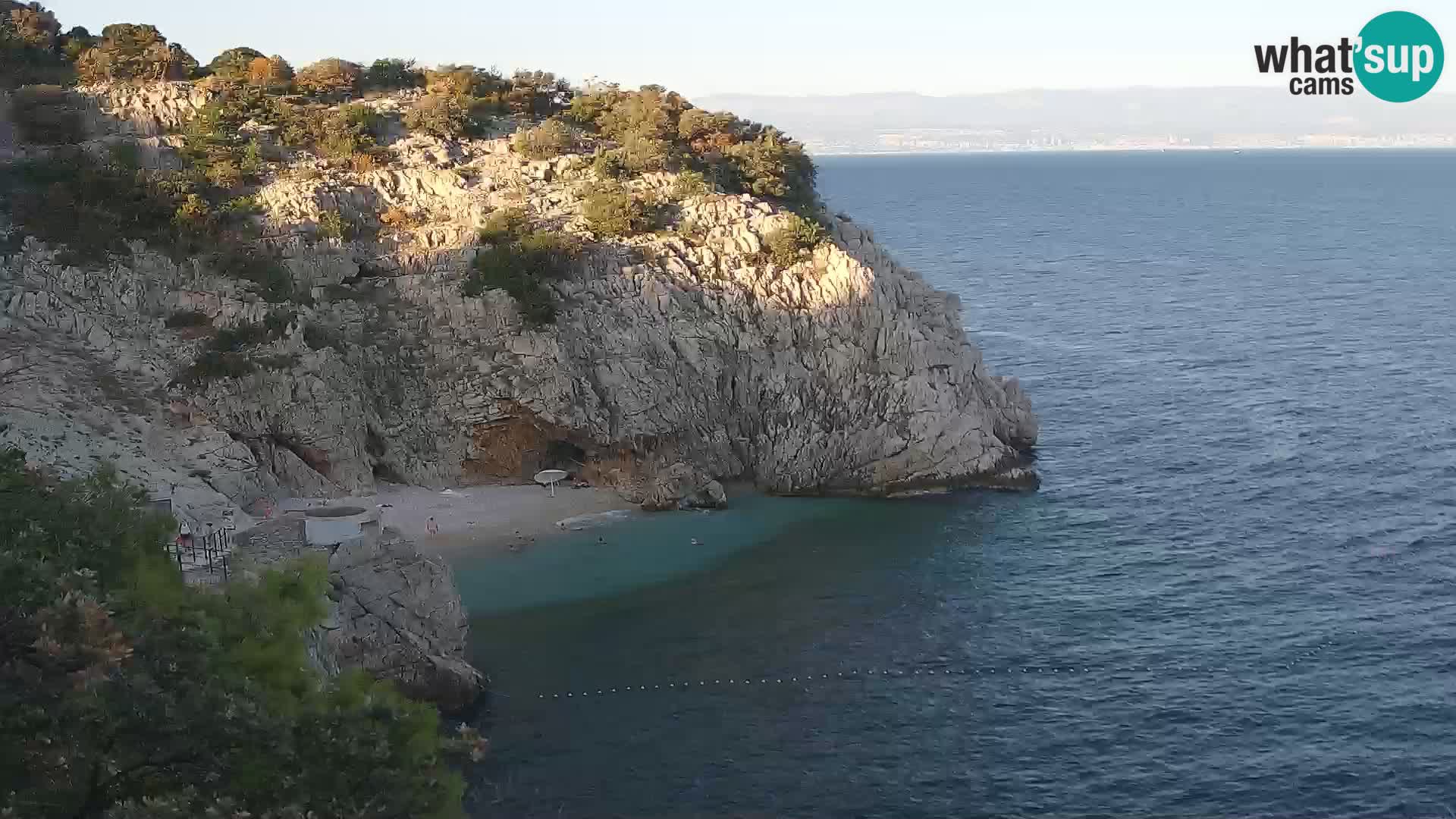Webcam plage Brseč à Mošćenička Draga, Croatie