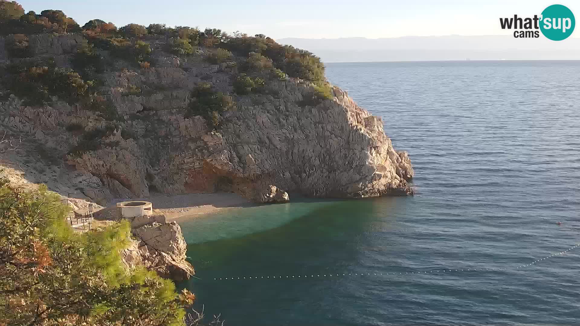 Cámara web de la playa de Brseč en Mošćenička Draga, Croacia