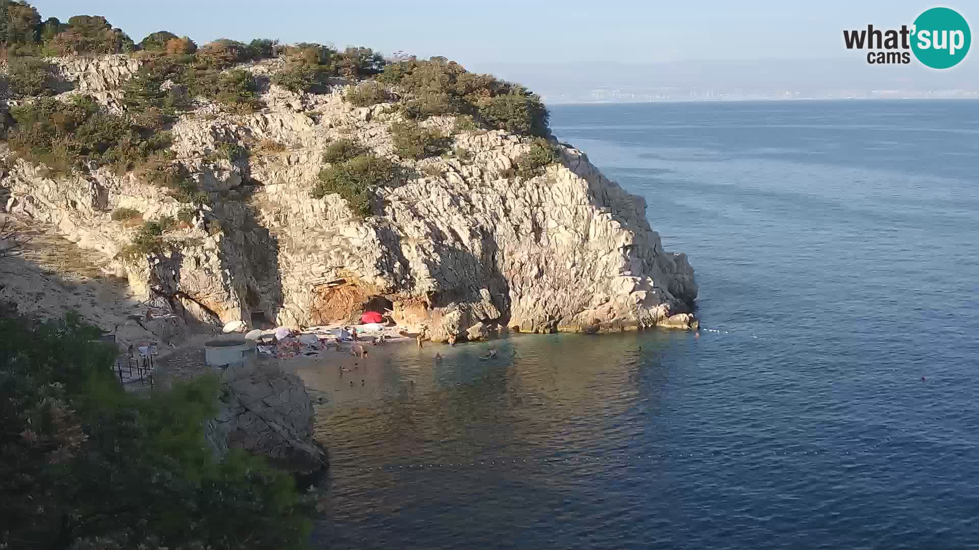Webcam plage Brseč à Mošćenička Draga, Croatie