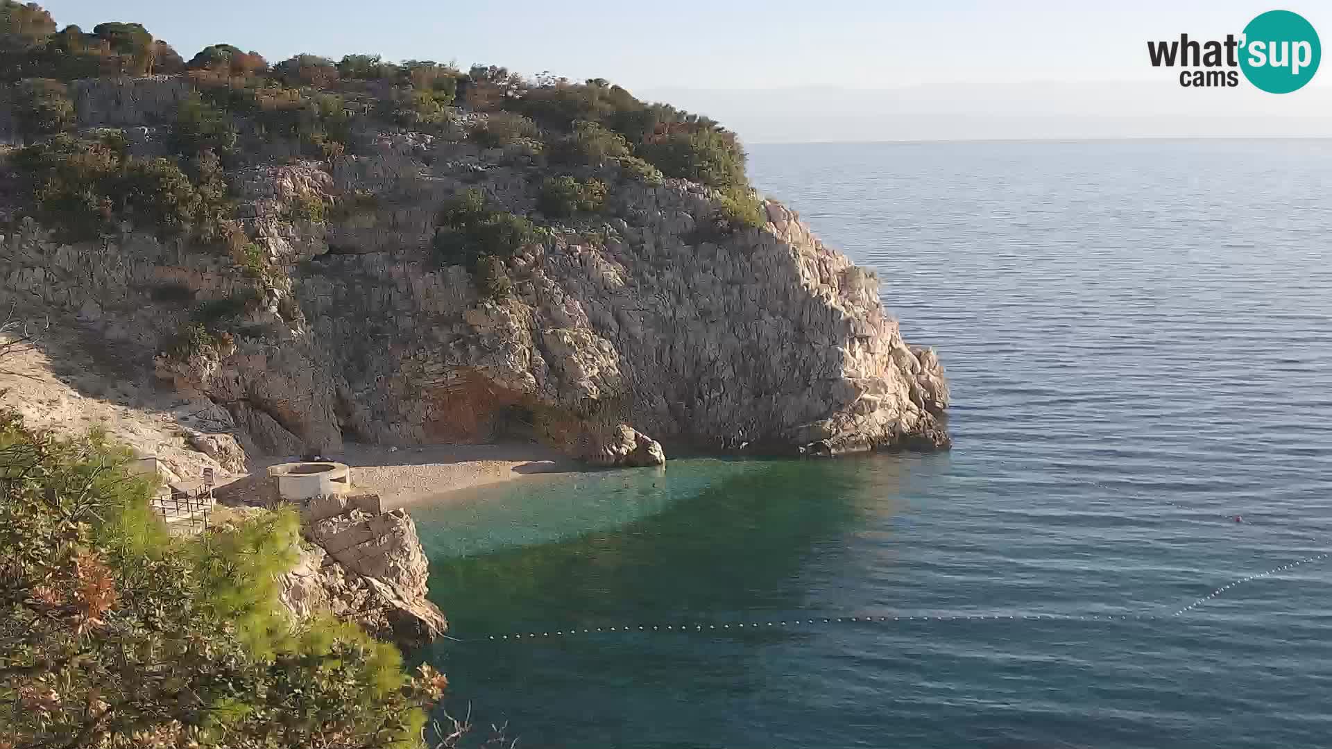 Webcam plage Brseč à Mošćenička Draga, Croatie