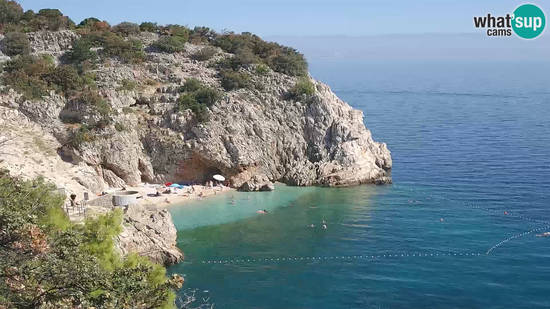 Cámara web de la playa de Brseč en Mošćenička Draga, Croacia