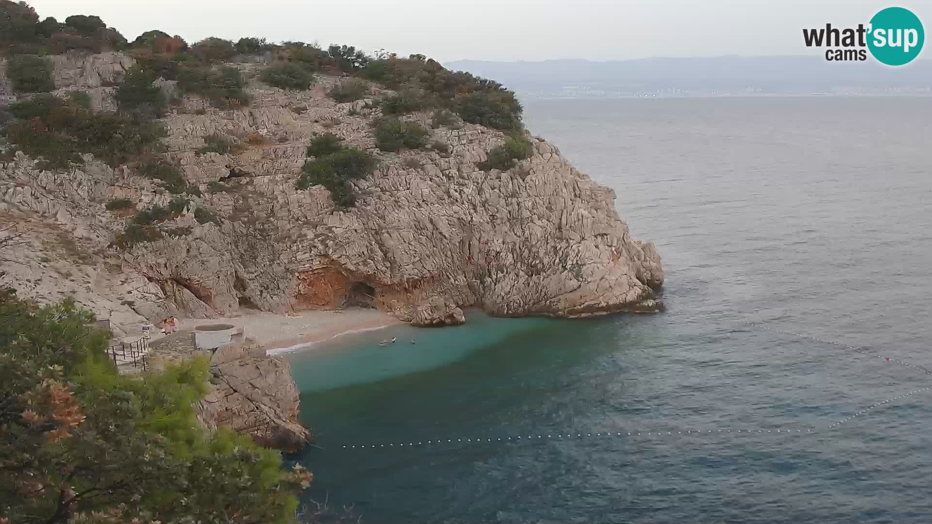 Cámara web de la playa de Brseč en Mošćenička Draga, Croacia