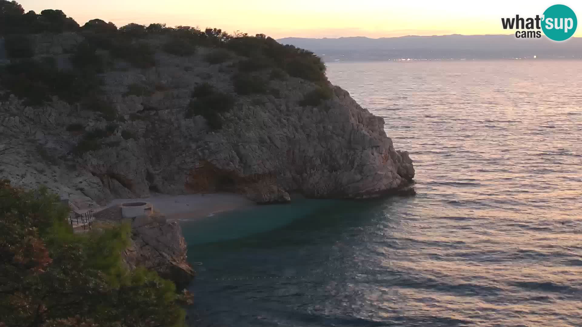 Webcam plage Brseč à Mošćenička Draga, Croatie