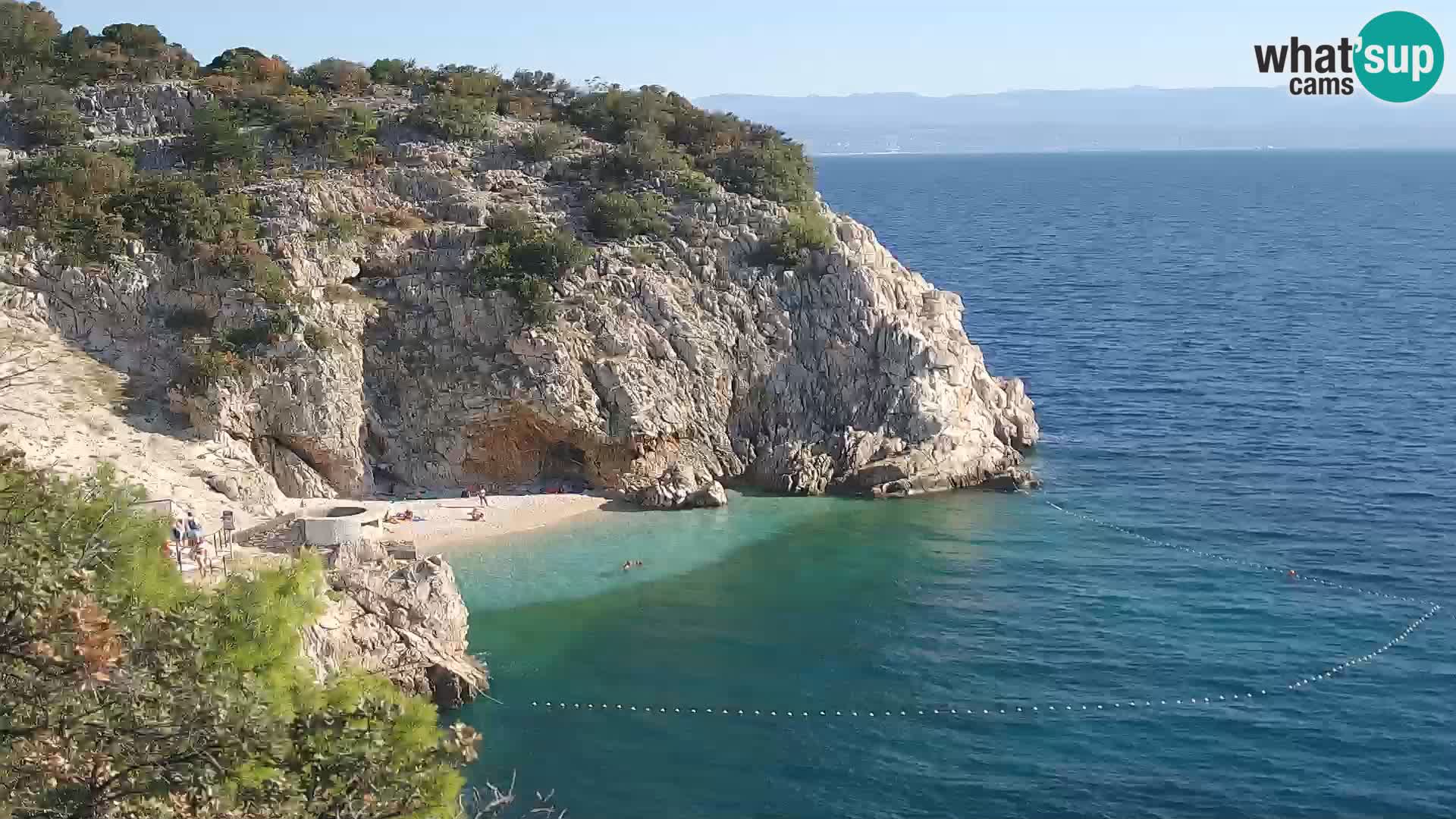Webcam plage Brseč à Mošćenička Draga, Croatie