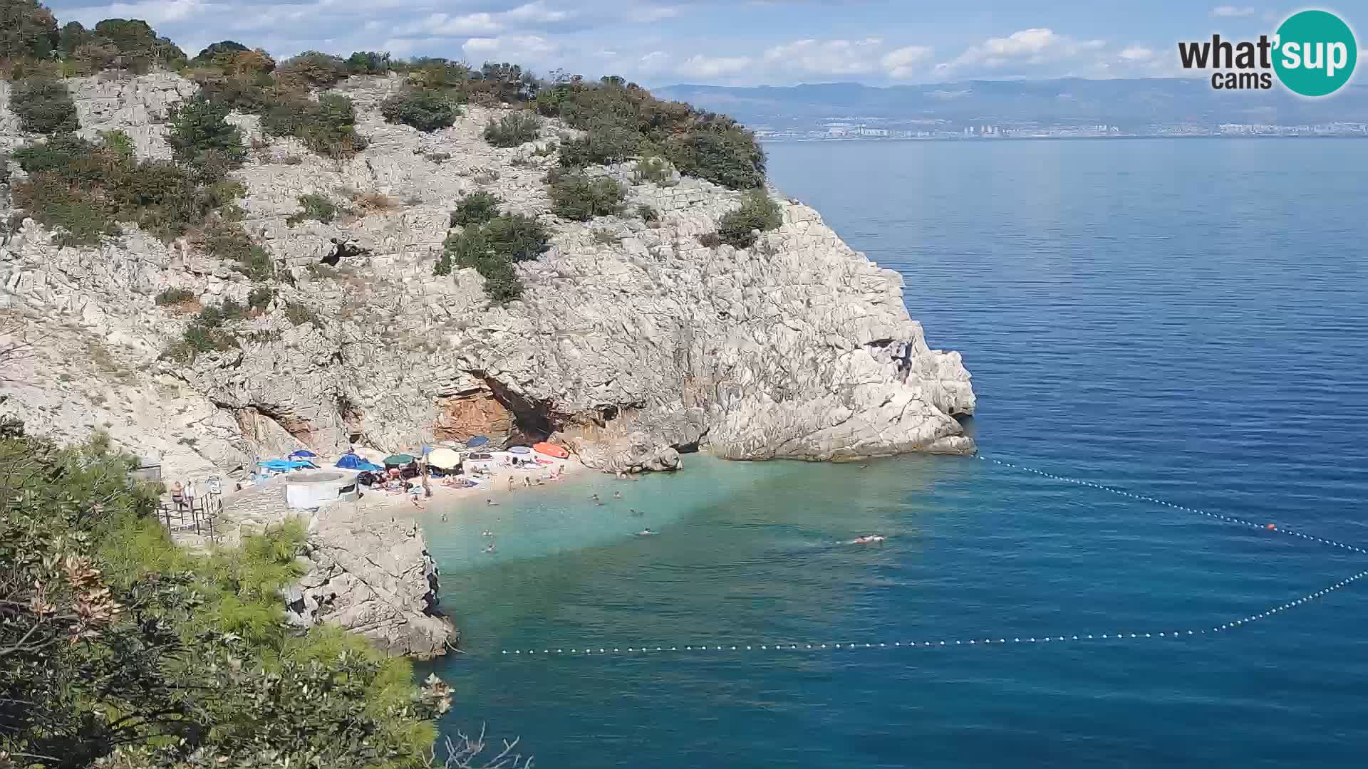 Web kamera plaže Brseč – Mošćenička Draga – Hrvatska