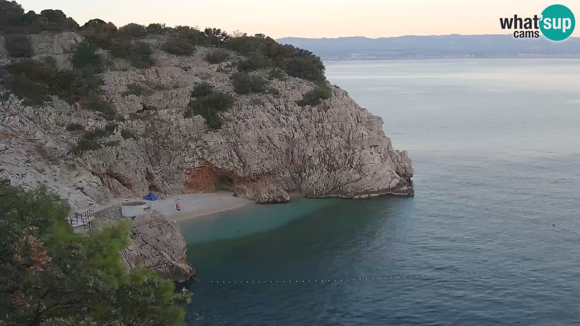 Cámara web de la playa de Brseč en Mošćenička Draga, Croacia