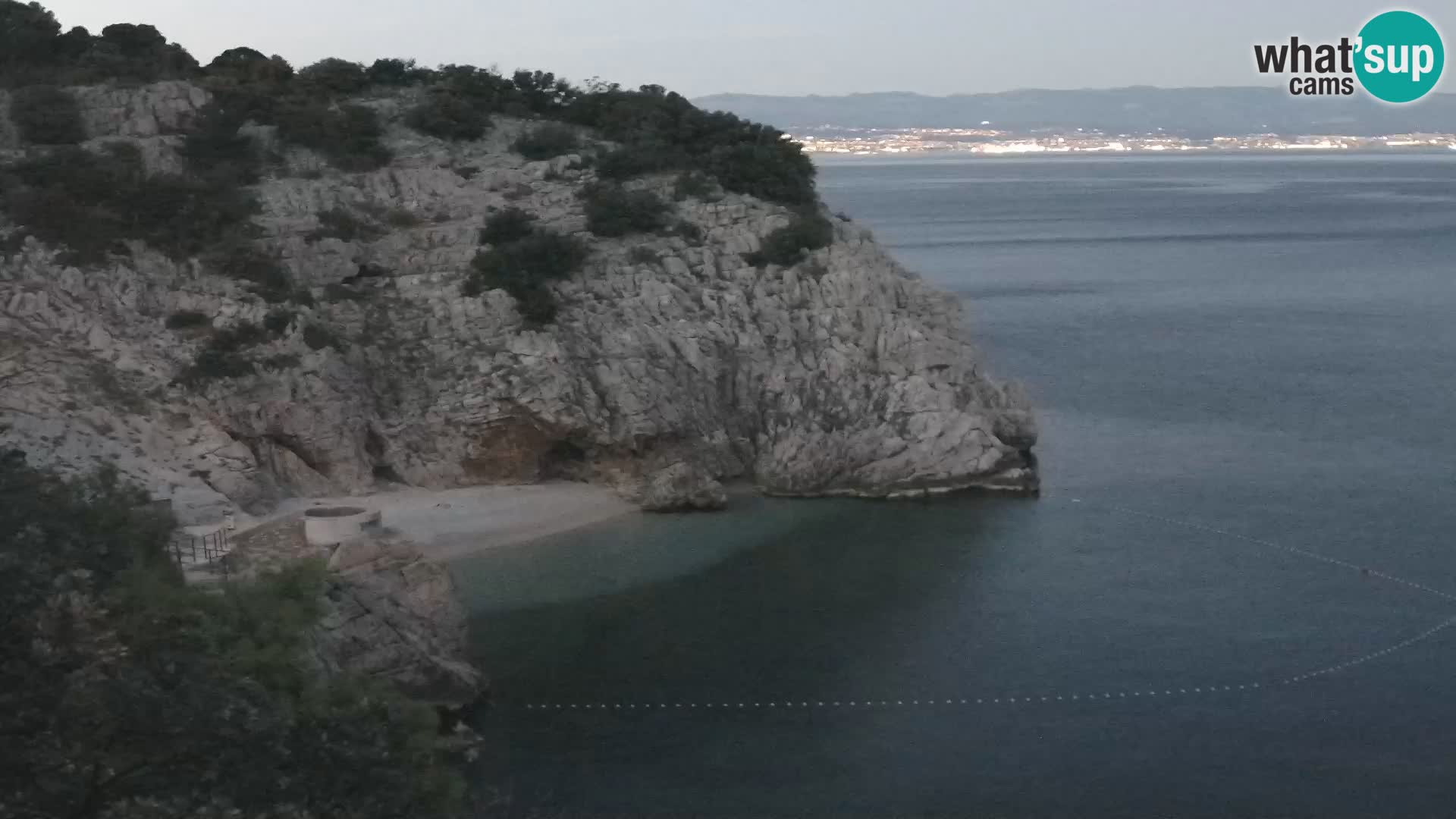 Webcam plage Brseč à Mošćenička Draga, Croatie