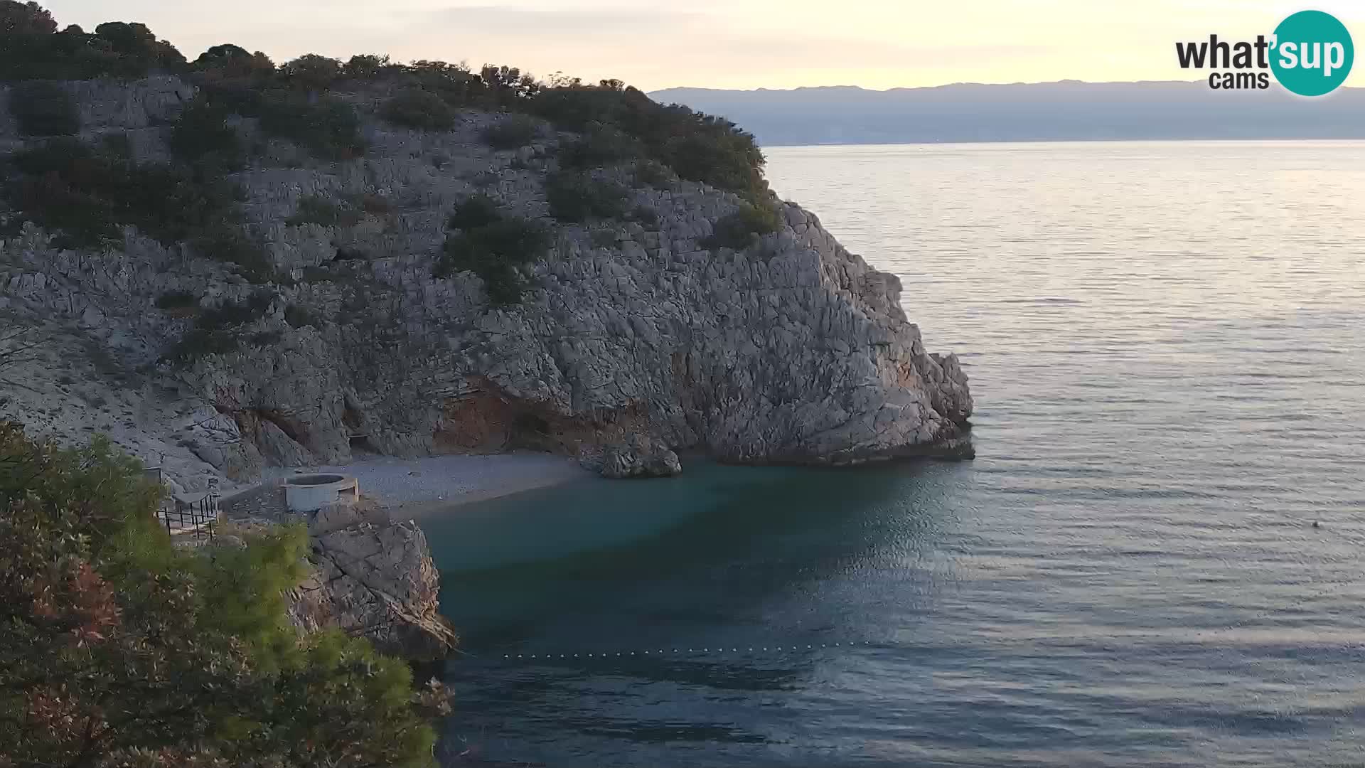 Cámara web de la playa de Brseč en Mošćenička Draga, Croacia