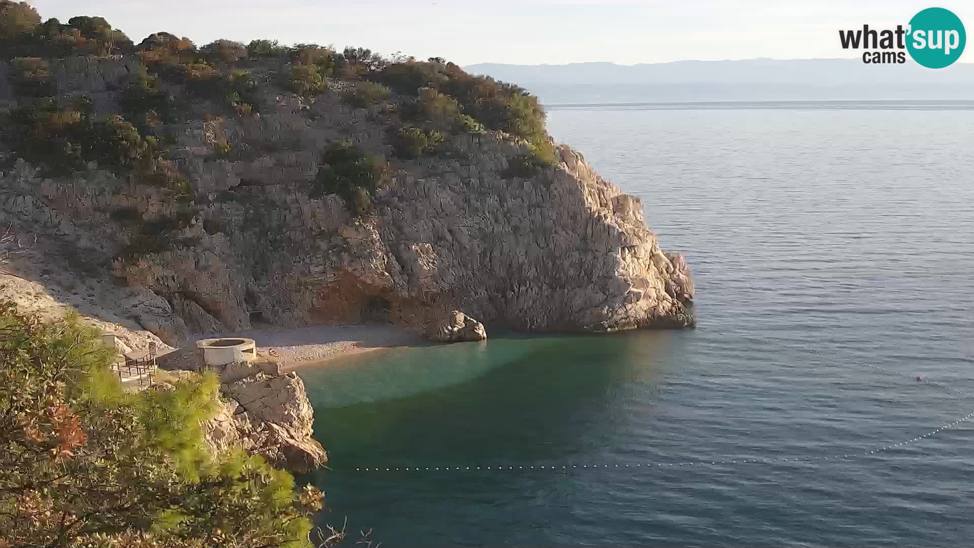 Webcam plage Brseč à Mošćenička Draga, Croatie