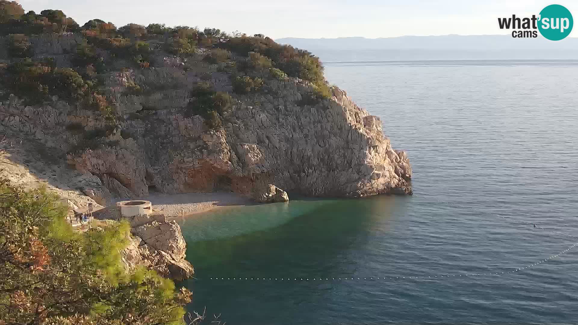 Cámara web de la playa de Brseč en Mošćenička Draga, Croacia