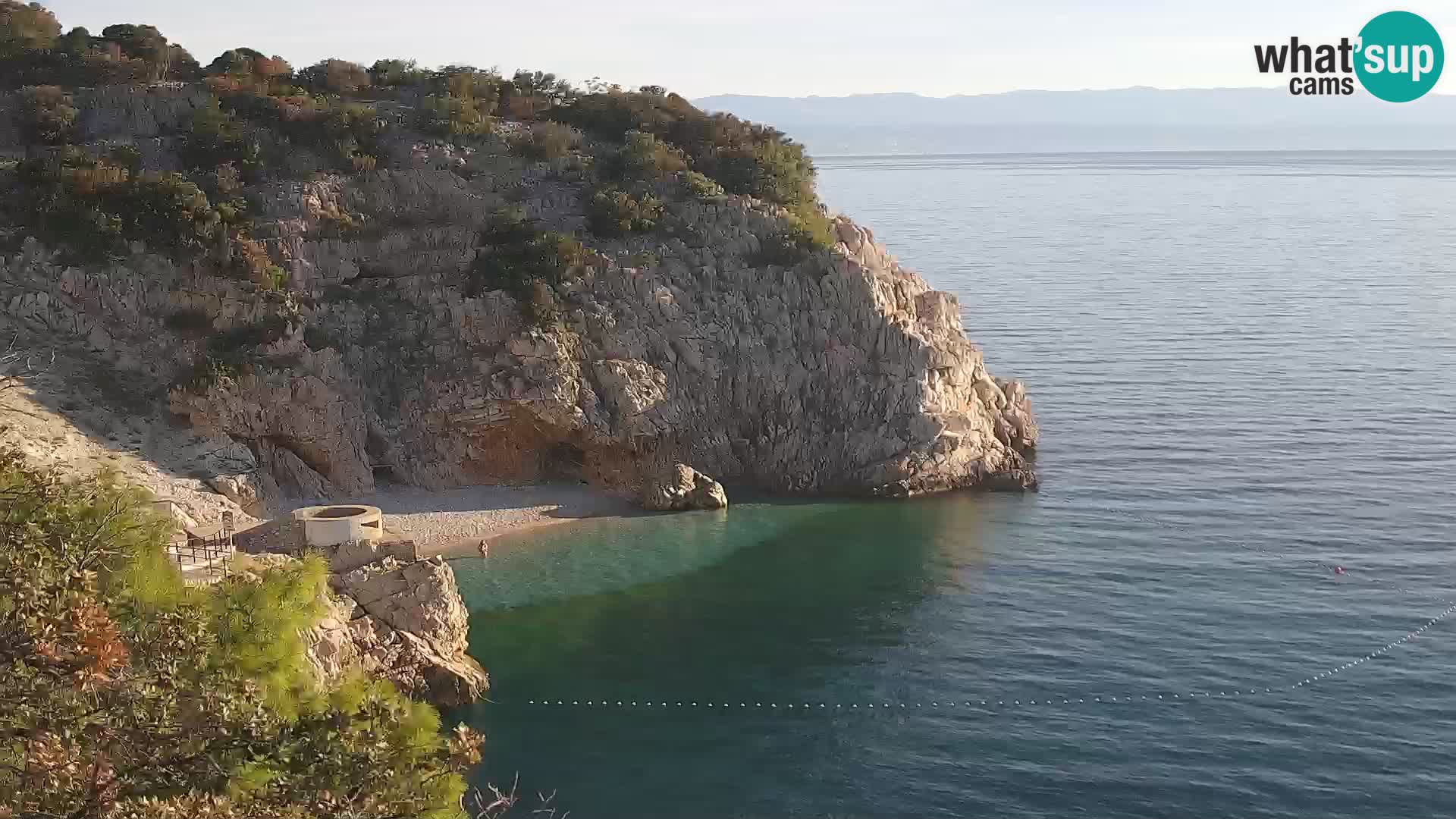Spletna kamera Brseč plaža – Mošćenička Draga – Hrvaška