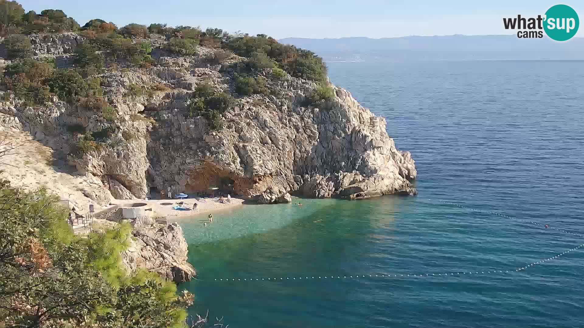 Web kamera plaže Brseč – Mošćenička Draga – Hrvatska