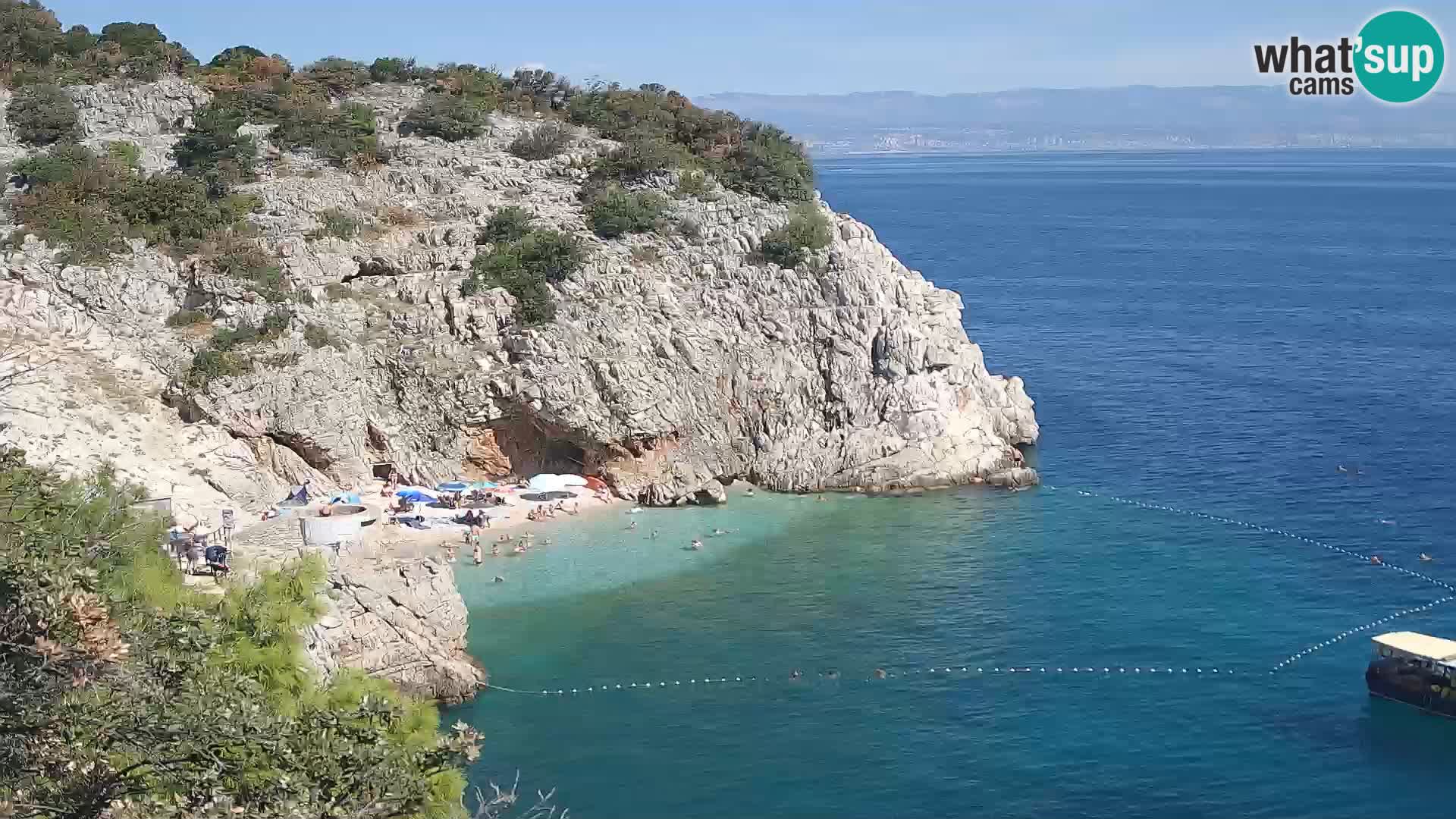 Cámara web de la playa de Brseč en Mošćenička Draga, Croacia