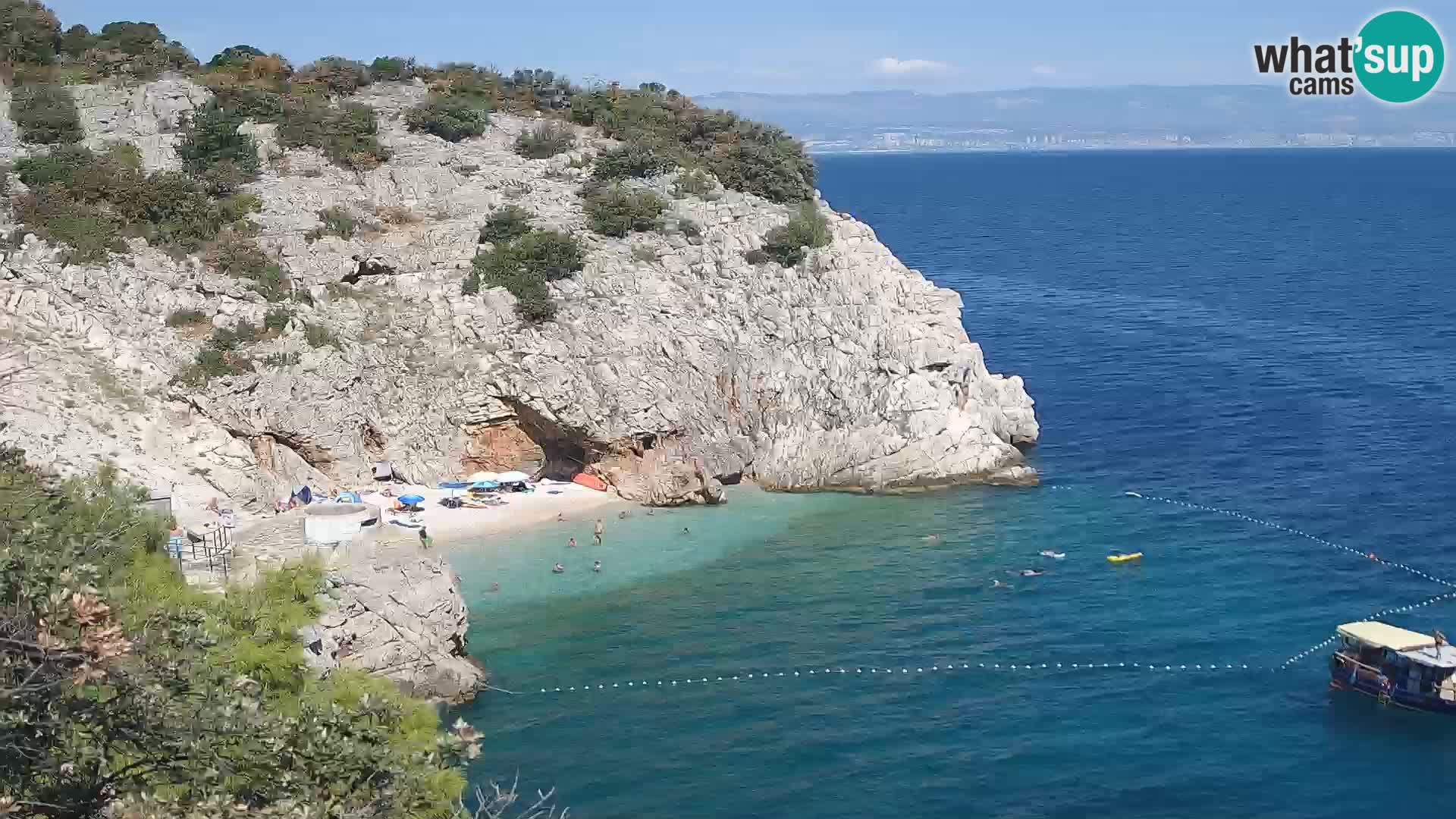 Cámara web de la playa de Brseč en Mošćenička Draga, Croacia