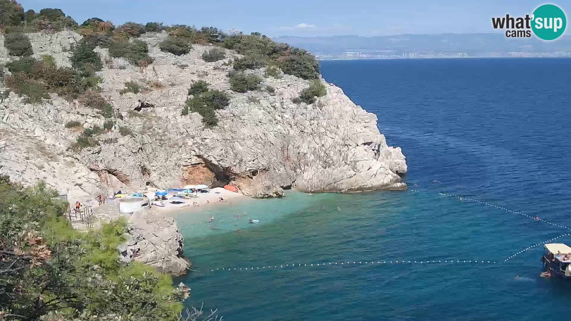 Cámara web de la playa de Brseč en Mošćenička Draga, Croacia
