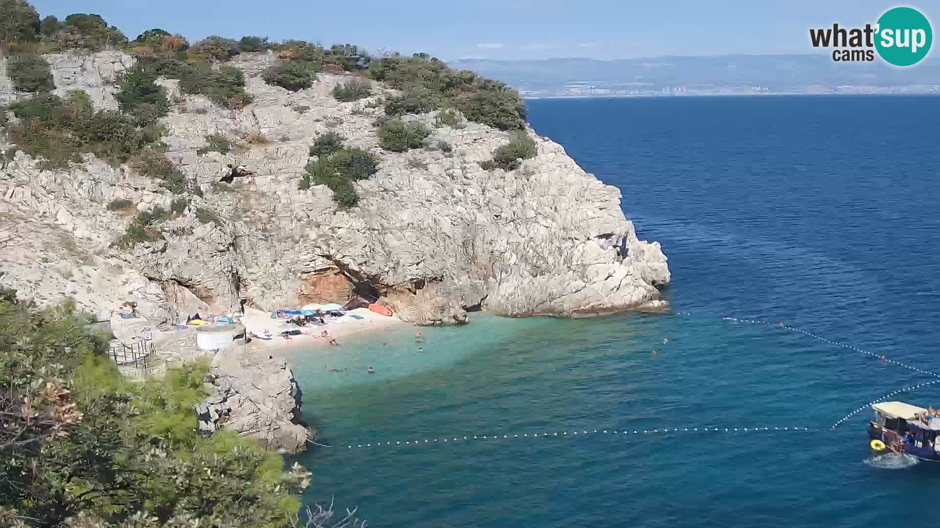 Cámara web de la playa de Brseč en Mošćenička Draga, Croacia