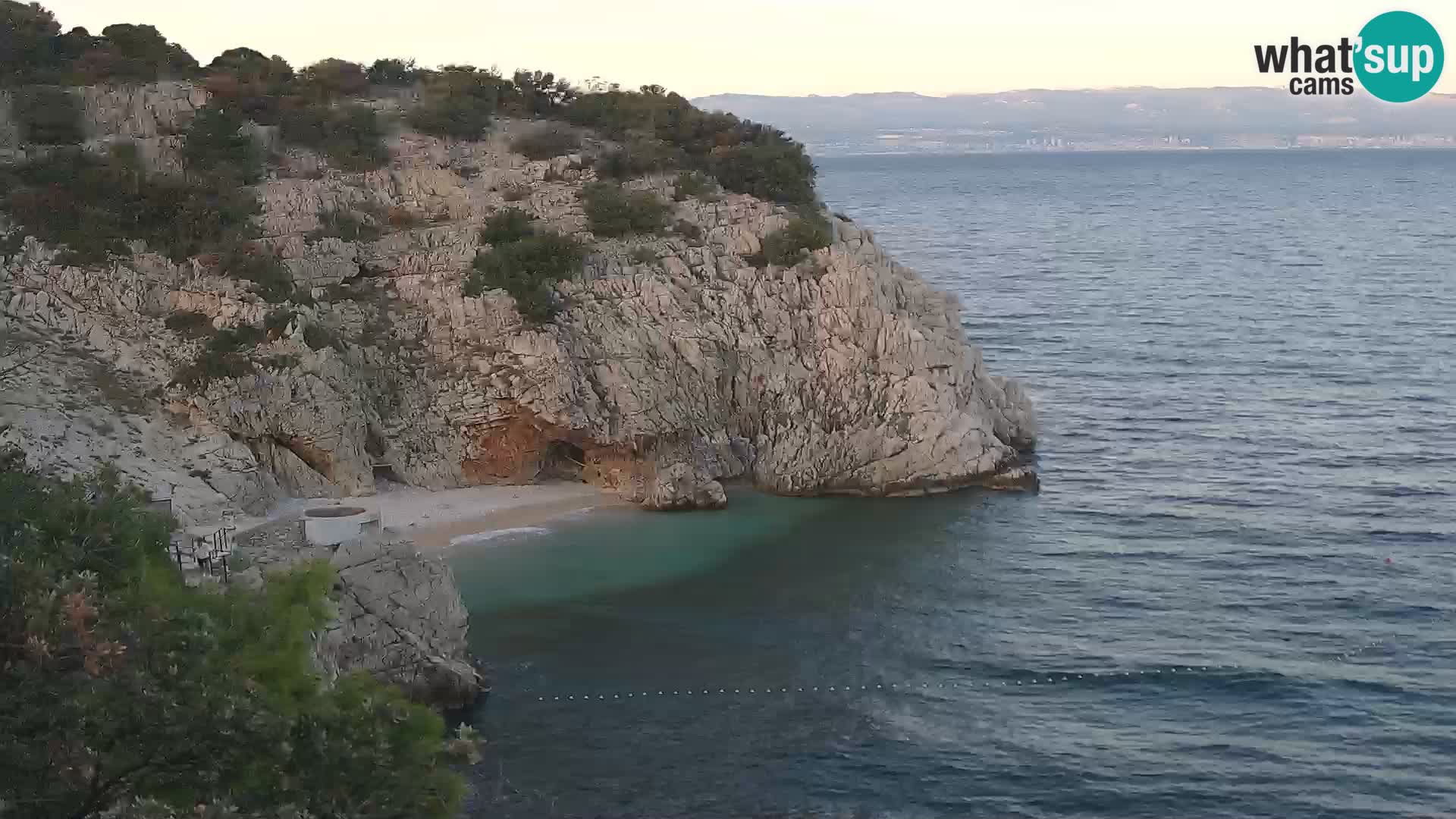 Webcam plage Brseč à Mošćenička Draga, Croatie