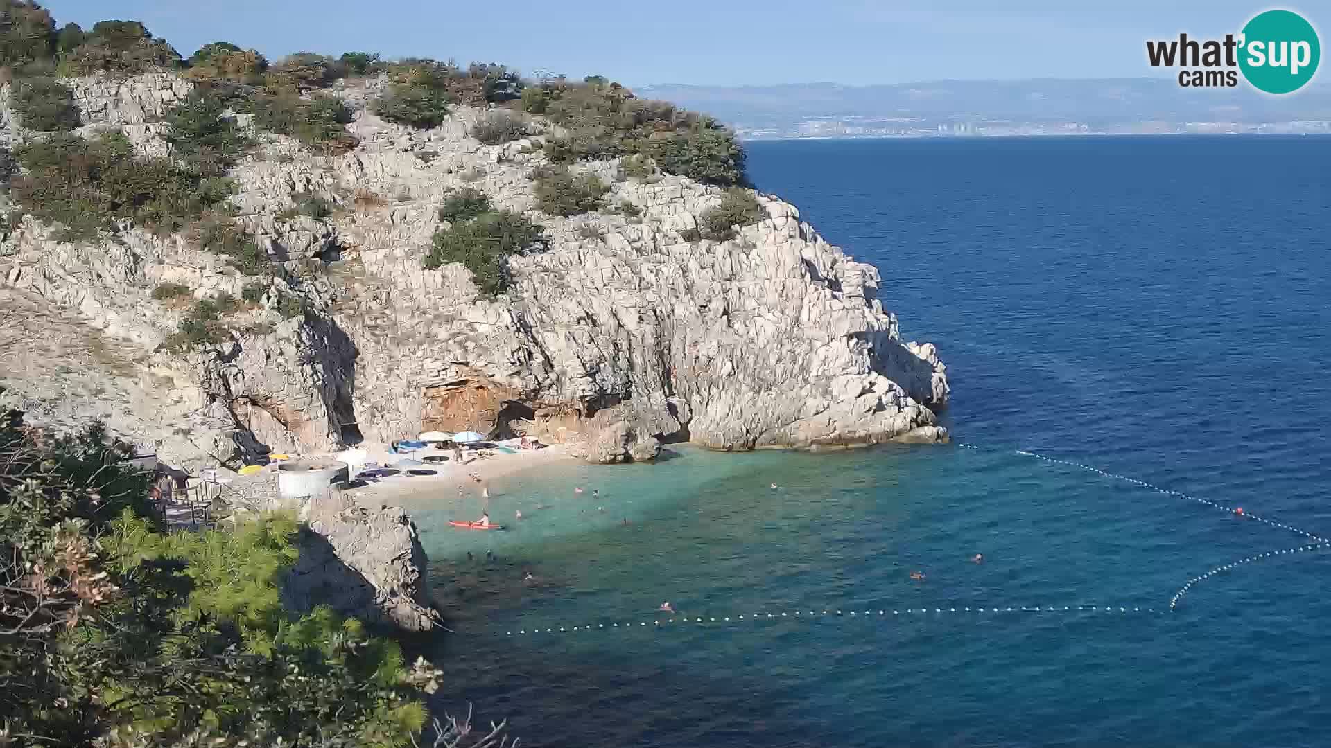 Webcam plage Brseč à Mošćenička Draga, Croatie