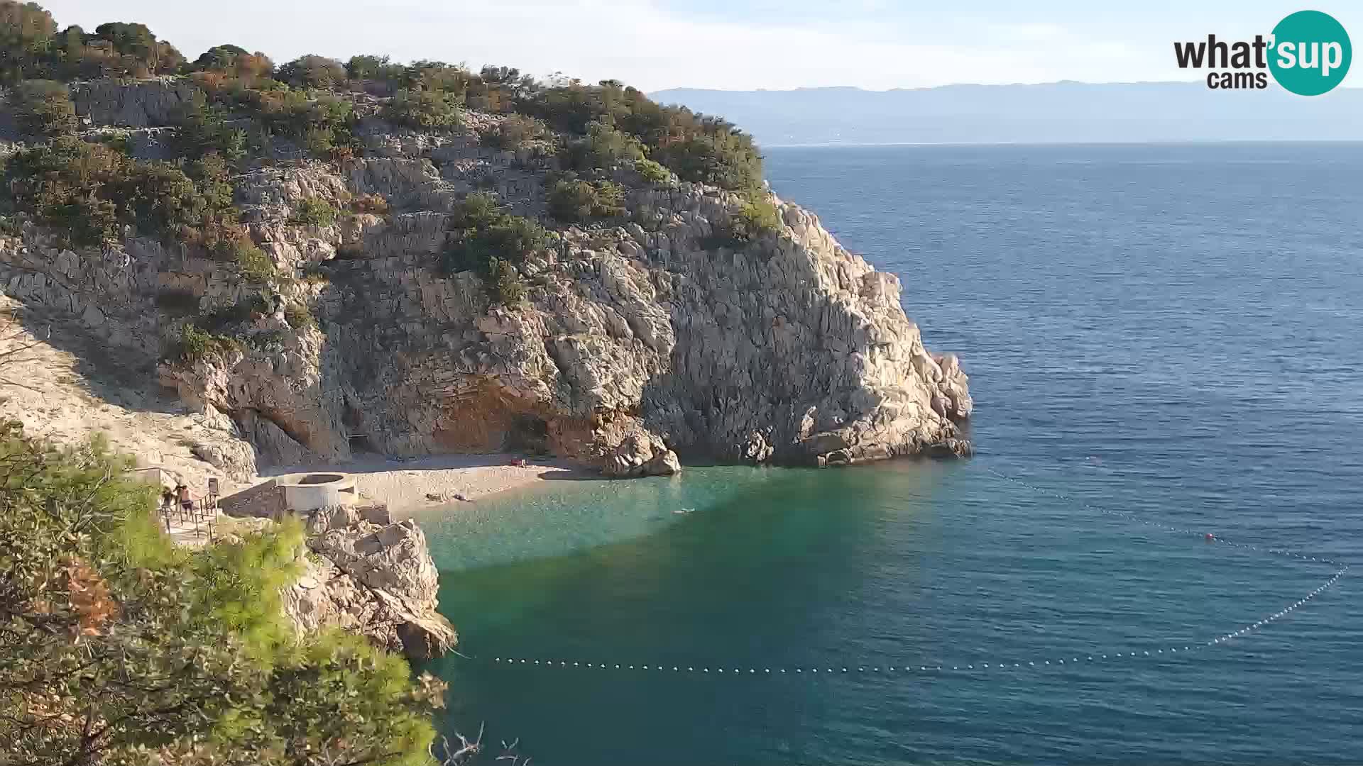 Cámara web de la playa de Brseč en Mošćenička Draga, Croacia