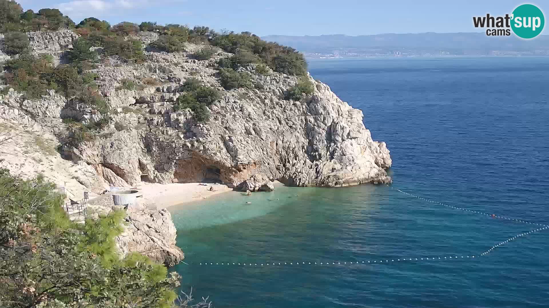Webcam plage Brseč à Mošćenička Draga, Croatie