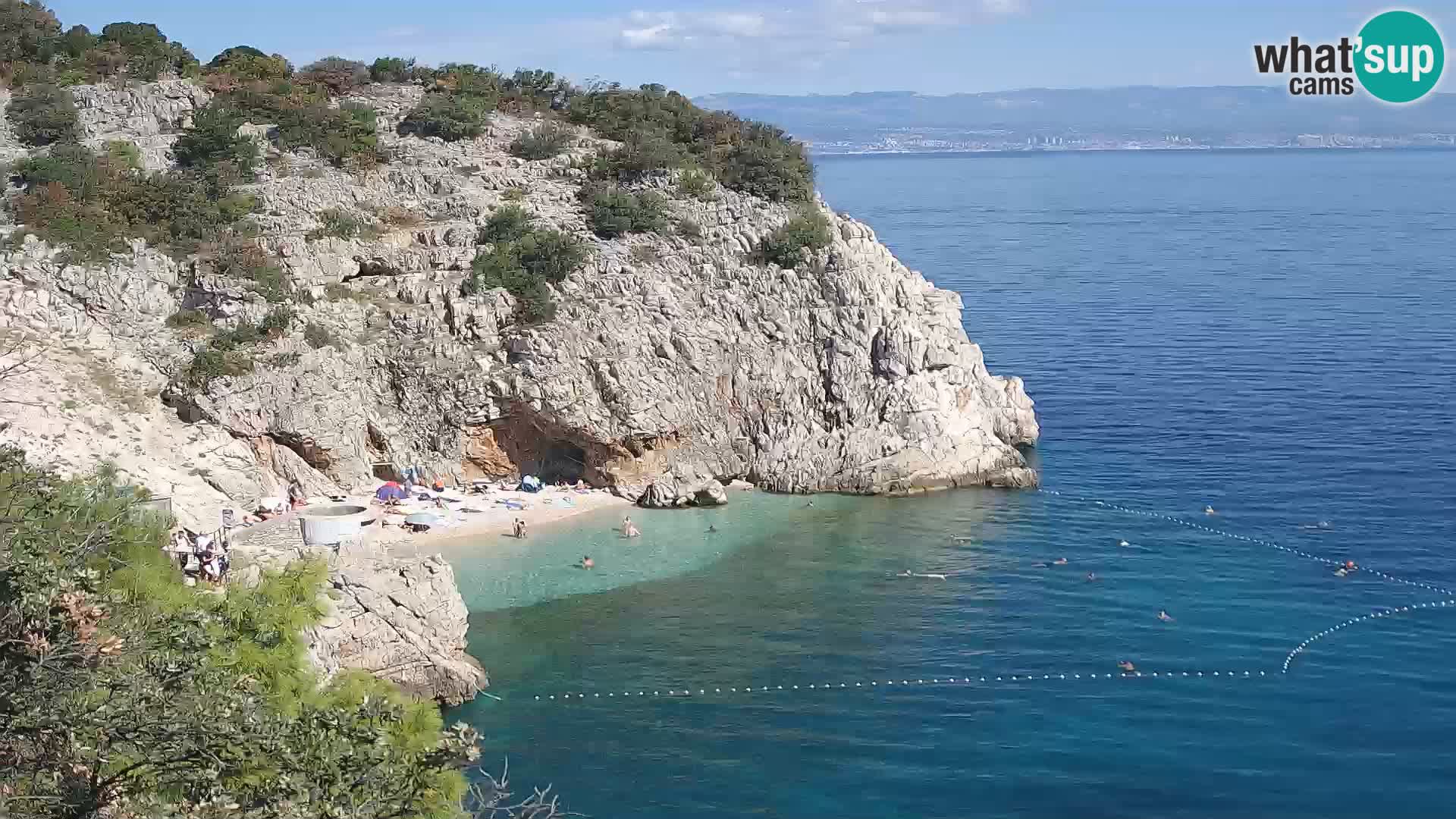 Webcam plage Brseč à Mošćenička Draga, Croatie