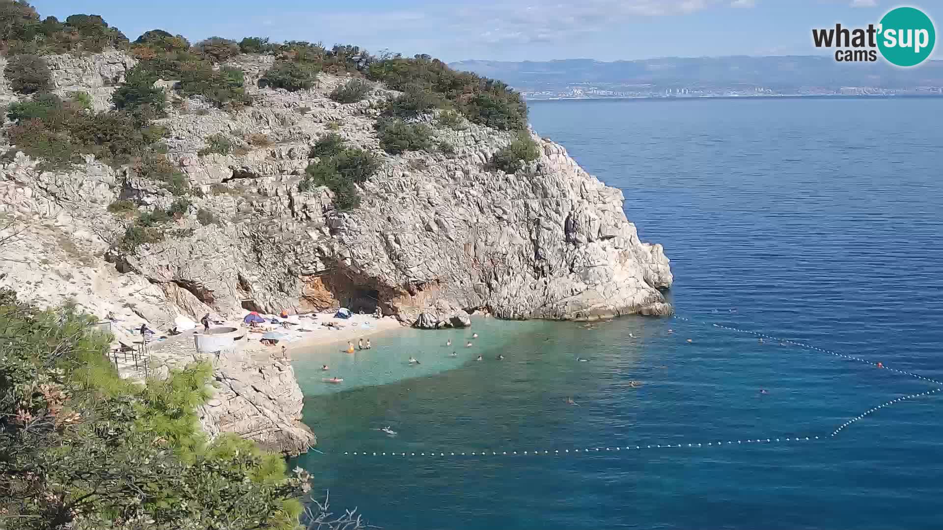 Webcam plage Brseč à Mošćenička Draga, Croatie