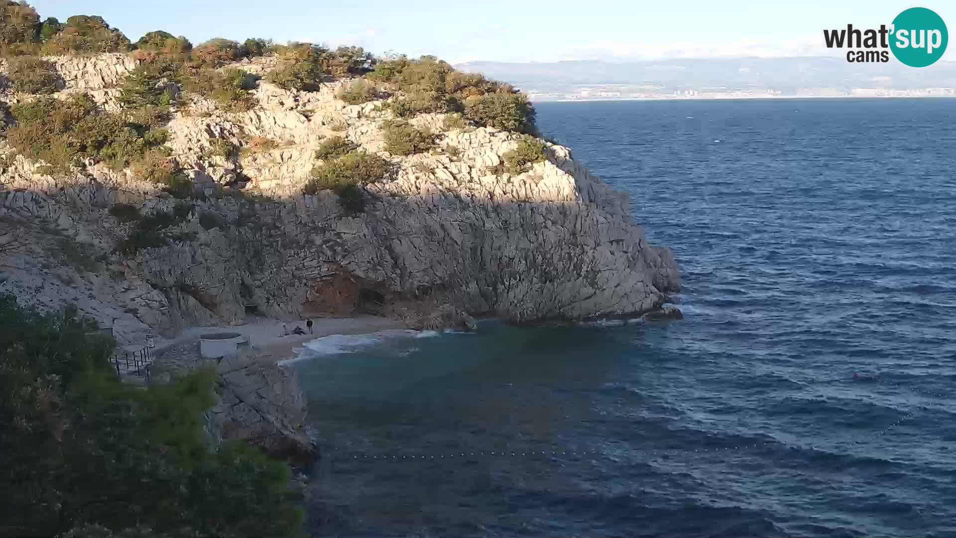 Webcam plage Brseč à Mošćenička Draga, Croatie