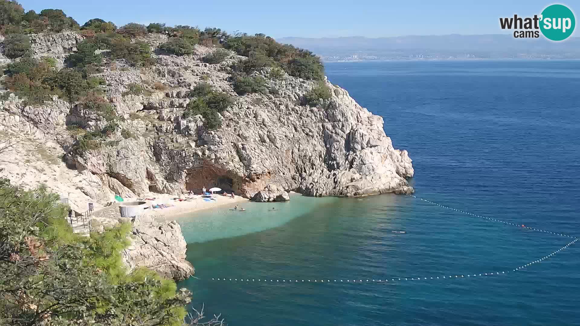 Cámara web de la playa de Brseč en Mošćenička Draga, Croacia