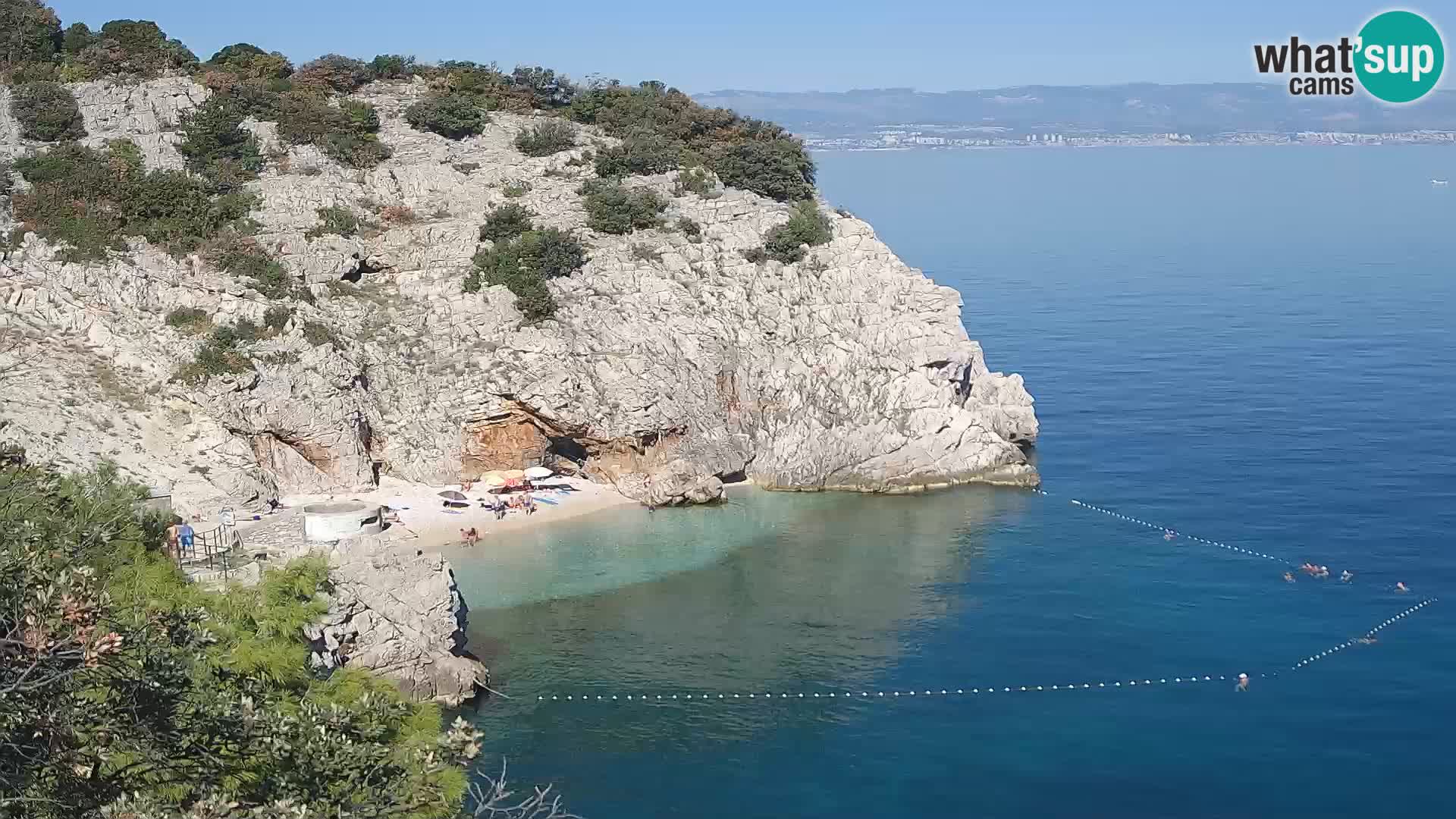 Cámara web de la playa de Brseč en Mošćenička Draga, Croacia