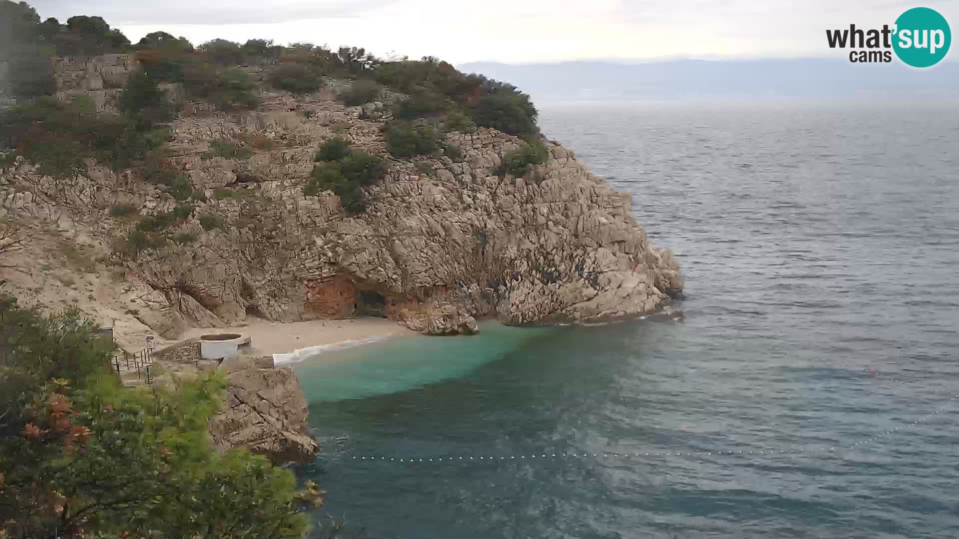 Webcam plage Brseč à Mošćenička Draga, Croatie