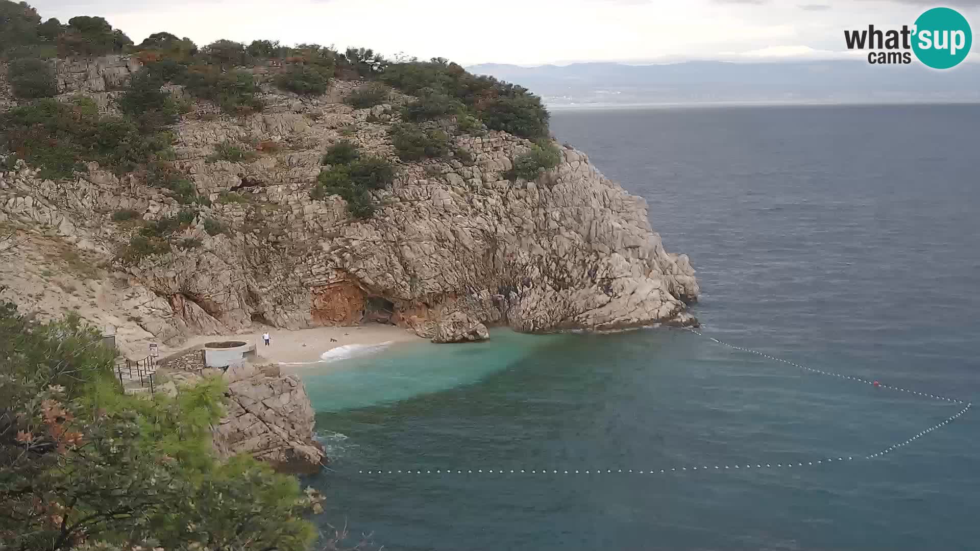 Cámara web de la playa de Brseč en Mošćenička Draga, Croacia