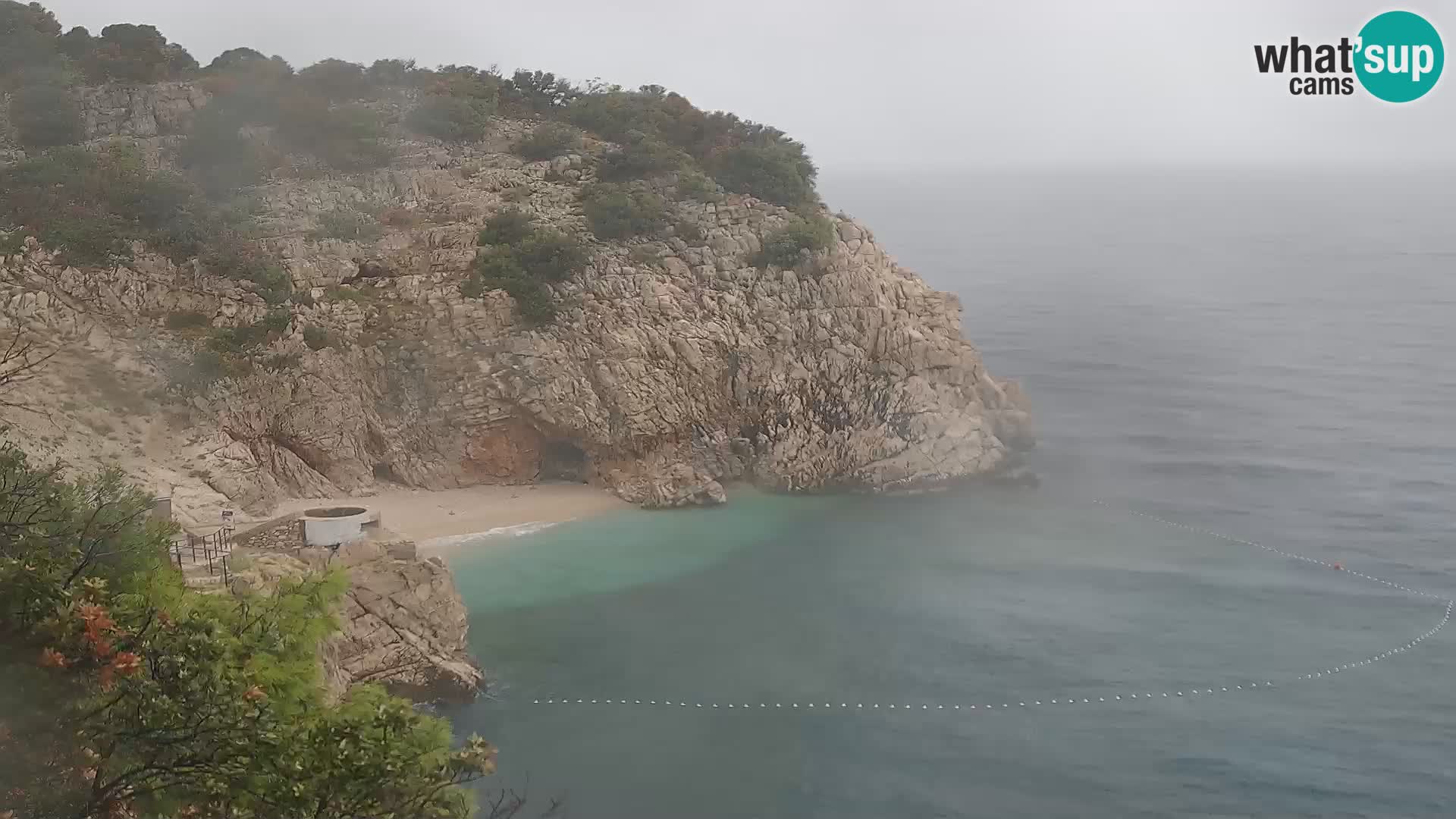 Cámara web de la playa de Brseč en Mošćenička Draga, Croacia