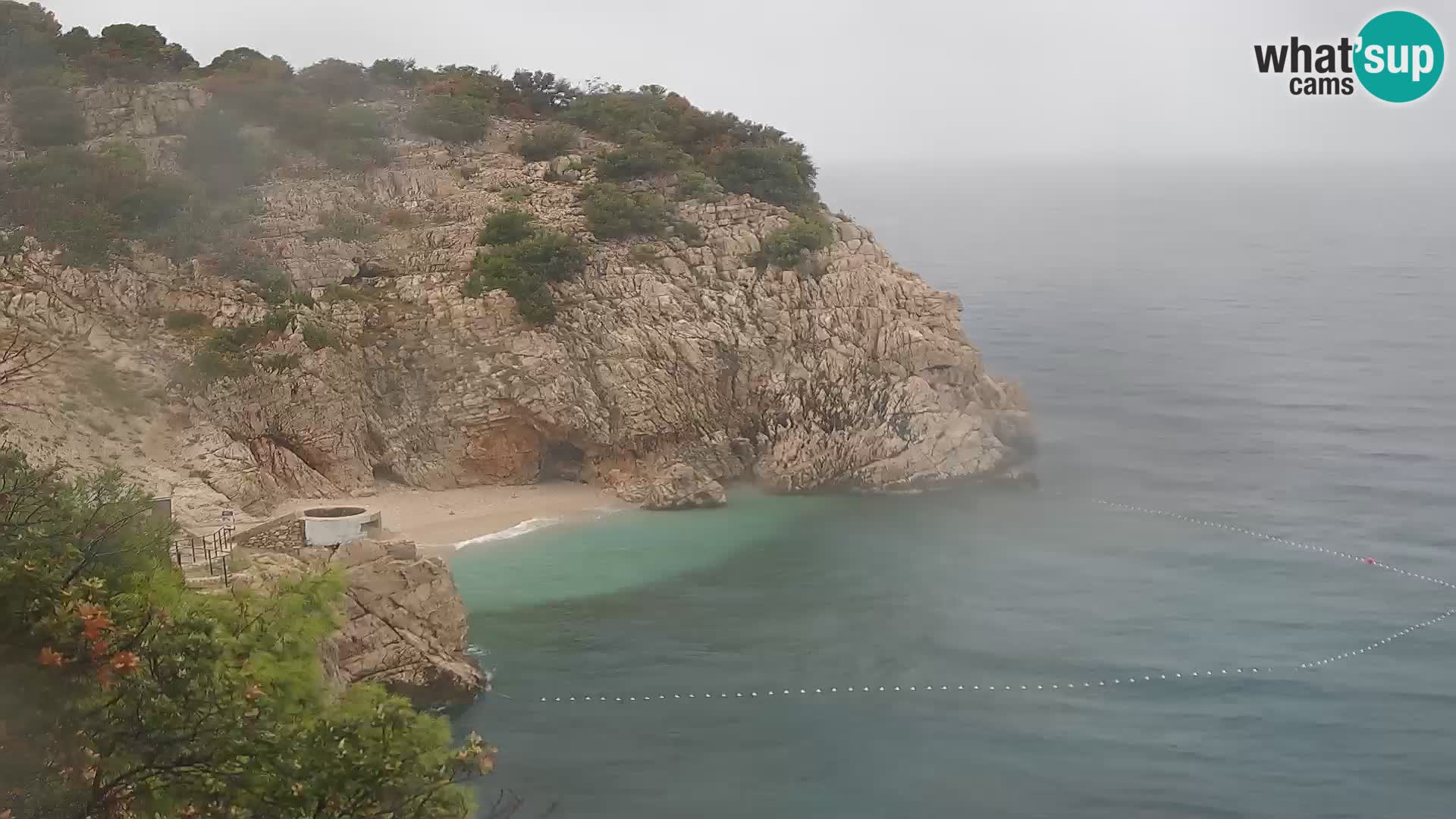 Cámara web de la playa de Brseč en Mošćenička Draga, Croacia