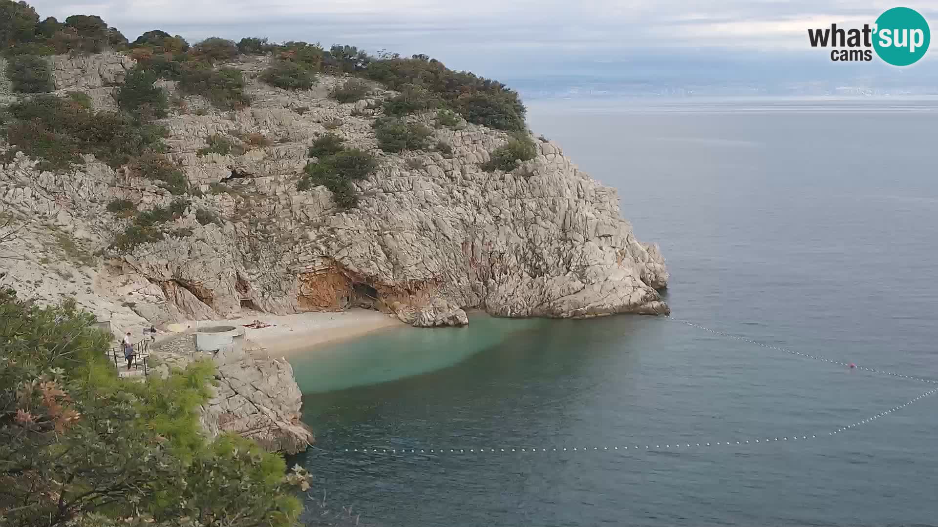 Webcam plage Brseč à Mošćenička Draga, Croatie
