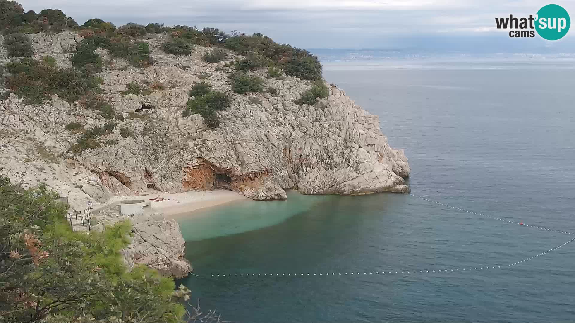 Webcam plage Brseč à Mošćenička Draga, Croatie