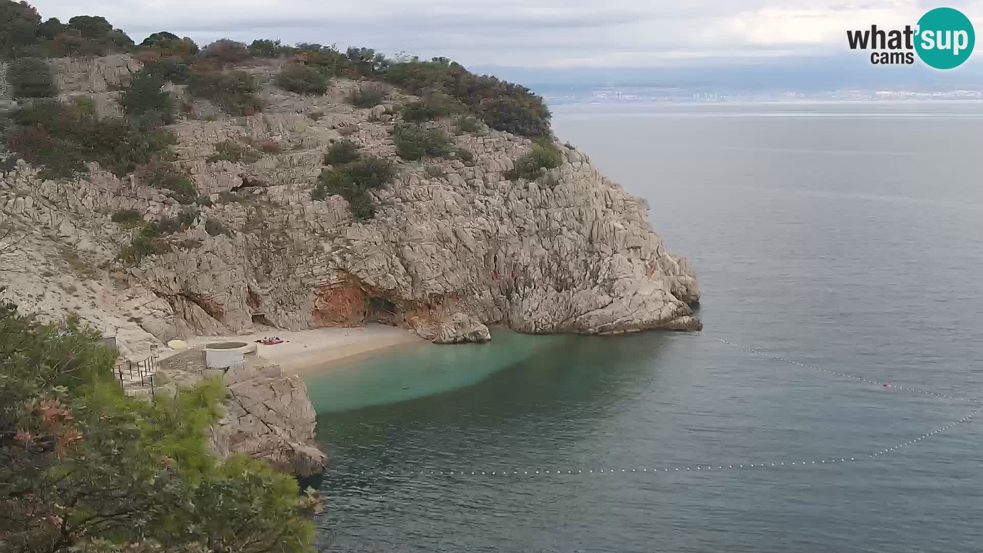 Webcam plage Brseč à Mošćenička Draga, Croatie