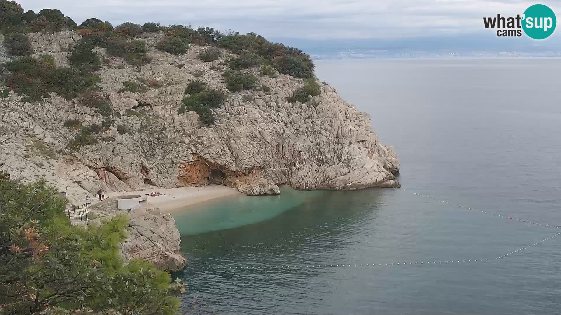Webcam plage Brseč à Mošćenička Draga, Croatie